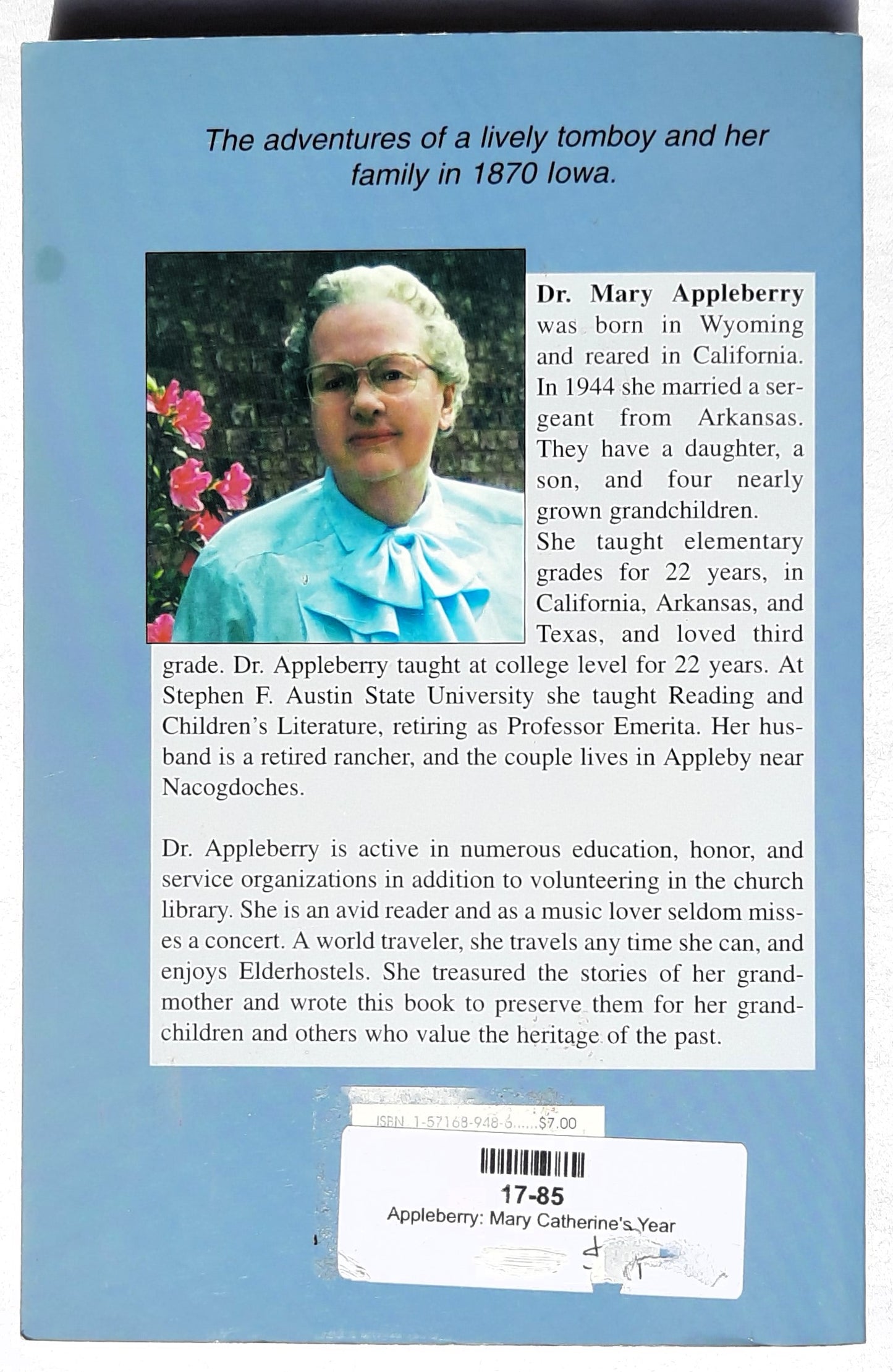 Mary Catherine's Year by Mary Hilton Appleberry, Dr. (Very good, 2000, Pbk, 188 pages, Nortex Press, Author Signed)