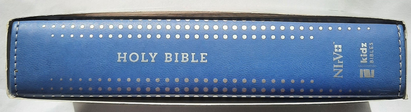 NiRV Backpack Bible Comfort Print Blue/Silver Leathersoft (New, 2018, Soft, 1664 pages, Zonderkidz)