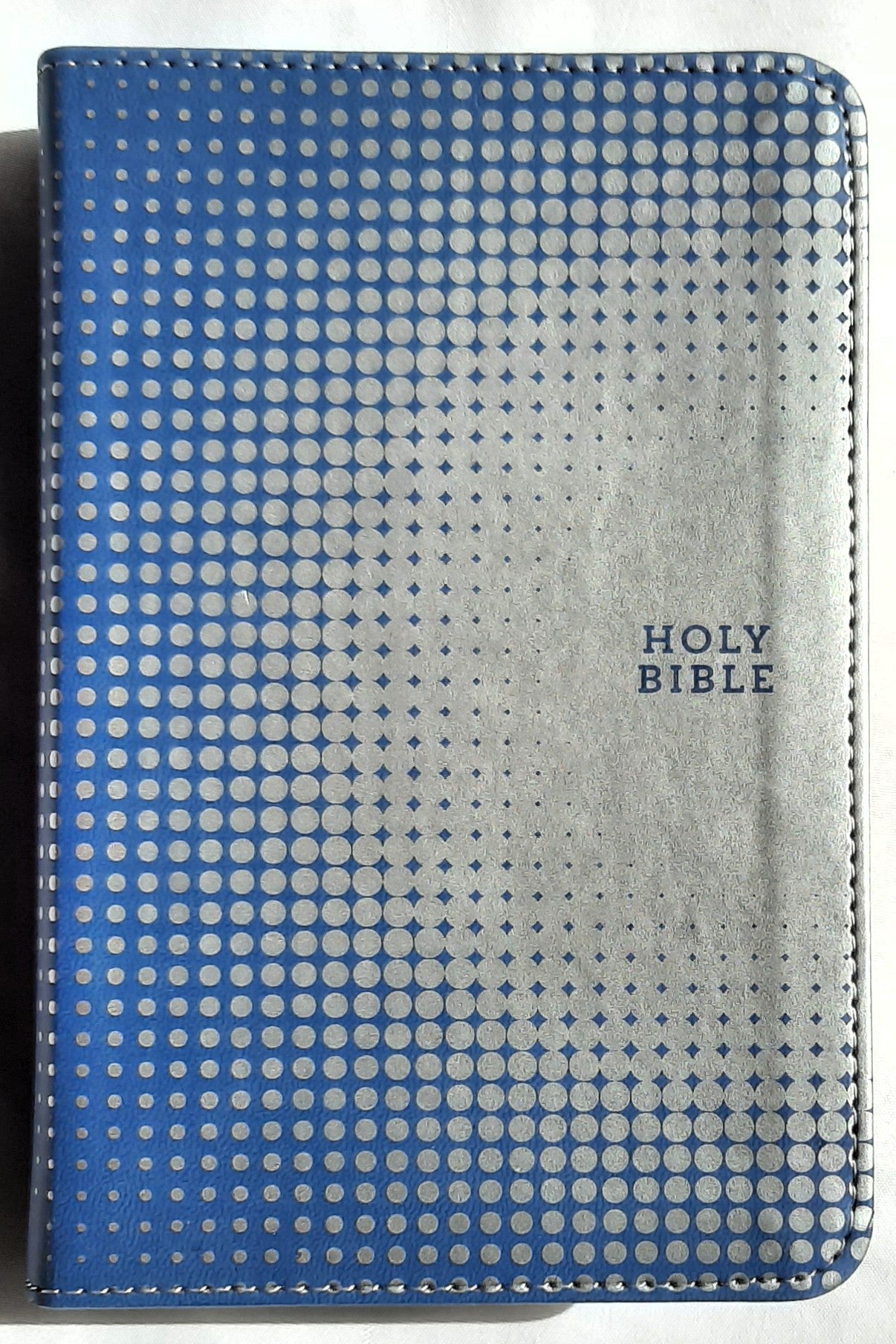 NiRV Backpack Bible Comfort Print Blue/Silver Leathersoft (New, 2018, Soft, 1664 pages, Zonderkidz)