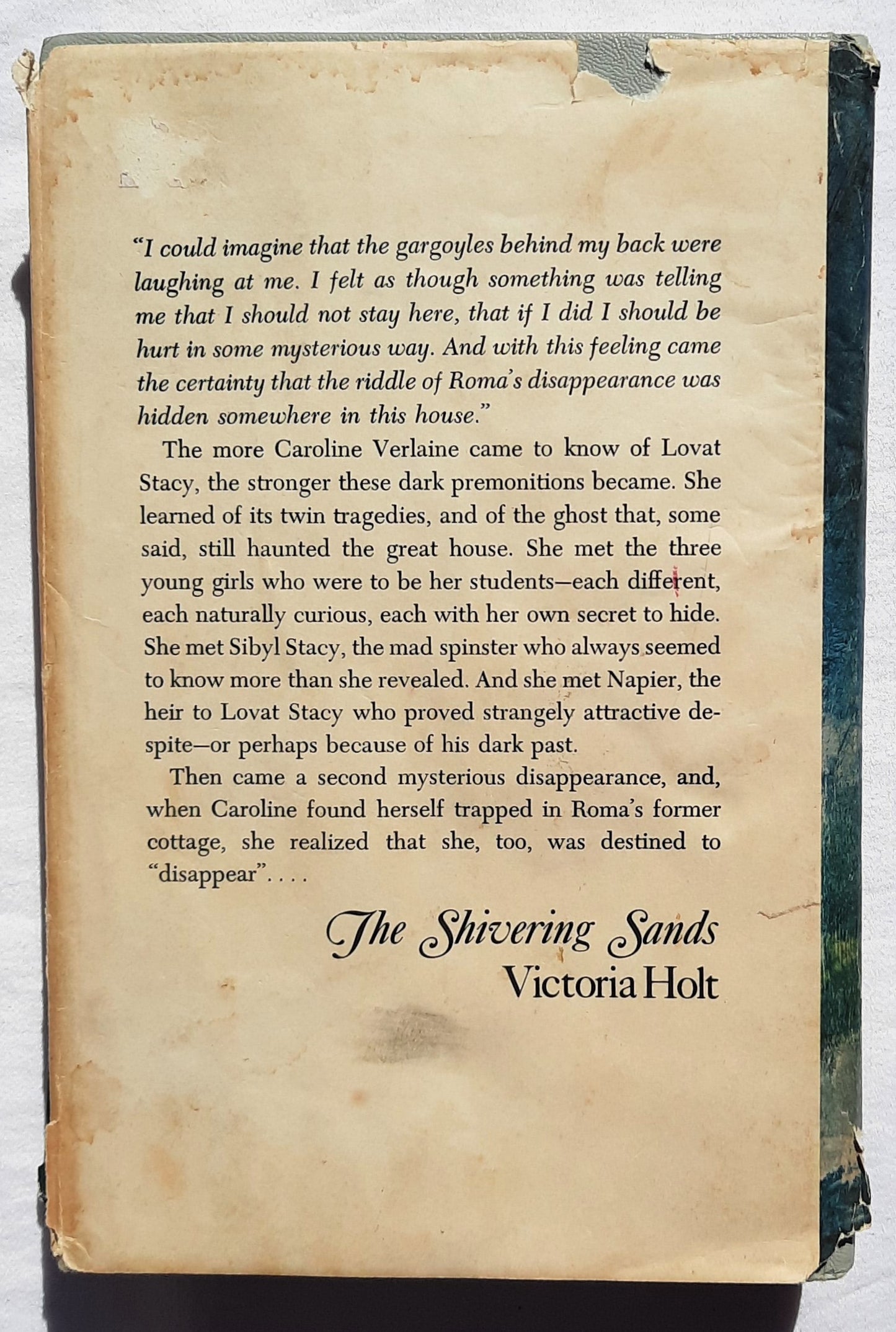 The Shivering Sands by Victoria Holt (Acceptable, 1969, HC, 312 pages, Doubleday & Co.)