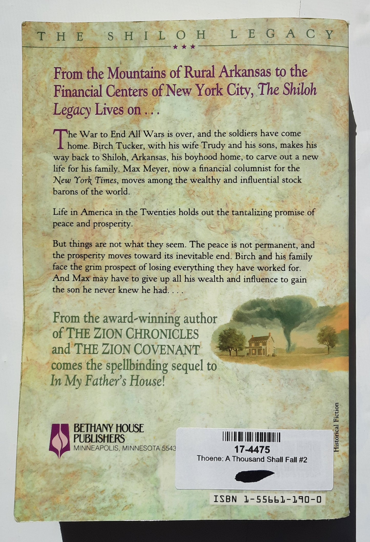 A Thousand Shall Fall by Bodie Thoene (Shiloh Legacy #2, Very Good, 1992, Pbk, 428 pages Bethany House)