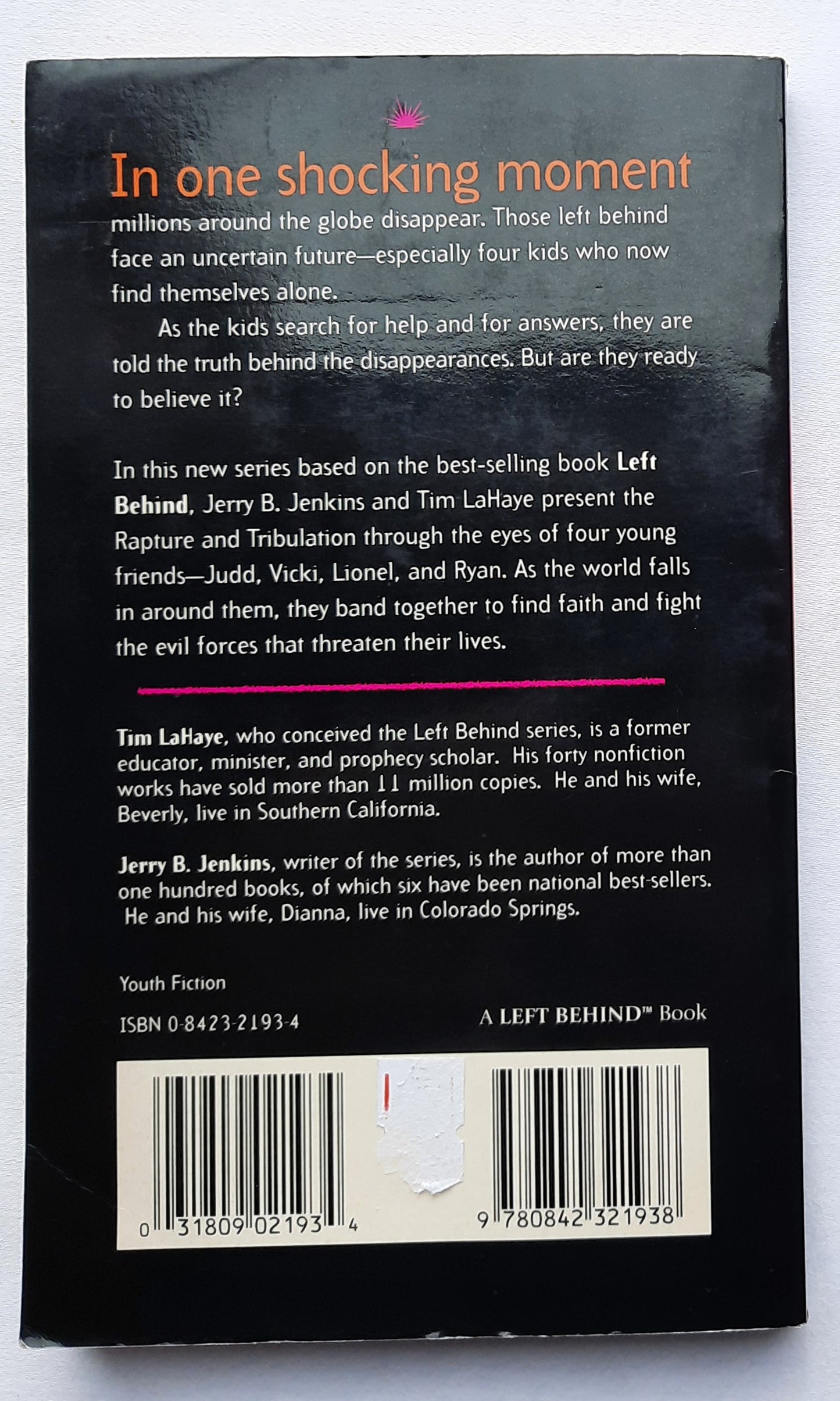 The Vanishings by Jerry B. Jenkins; Tim LaHaye (Left Behind Kids #1, Good, 1988, PBK, 160 pages, Tyndale House)
