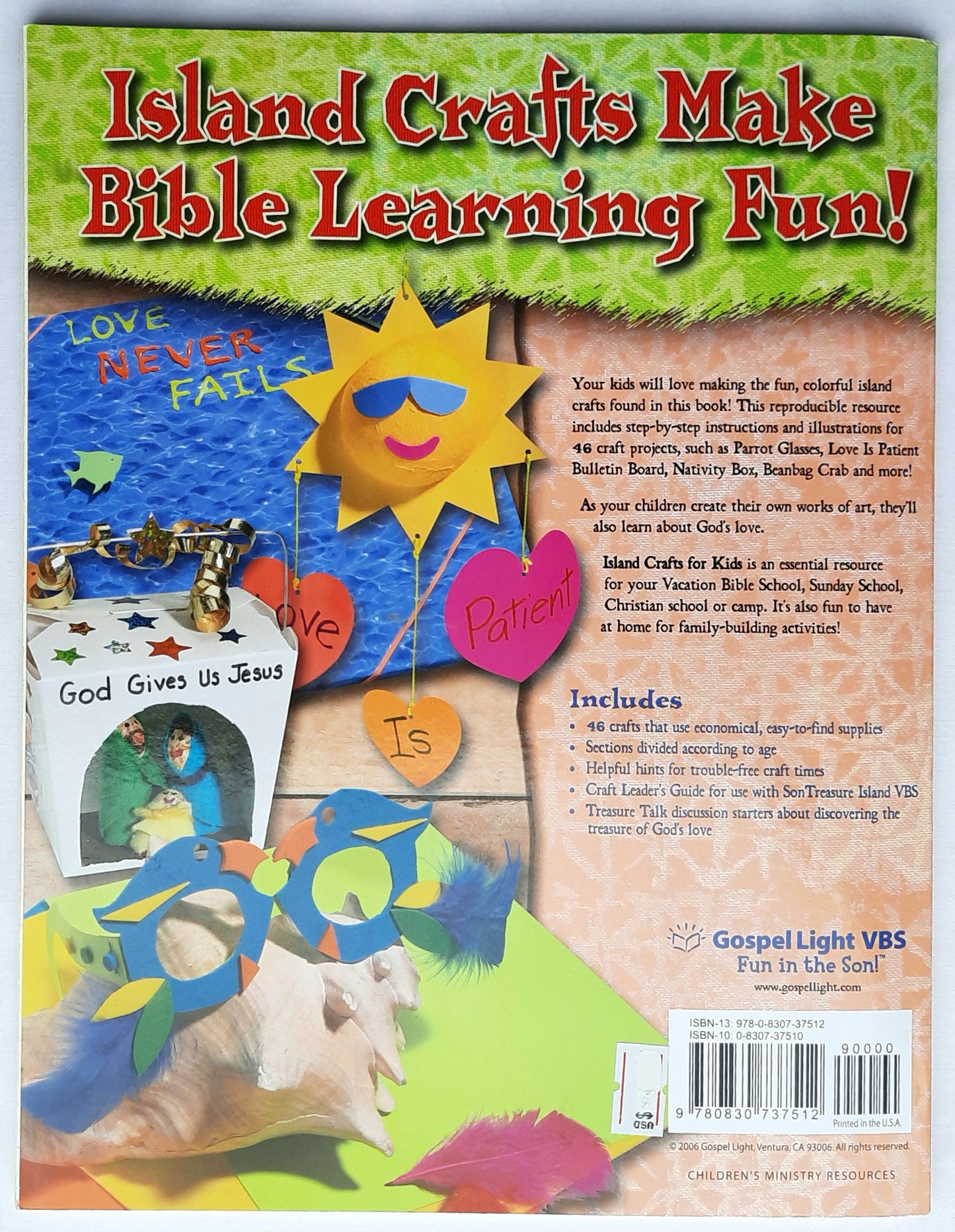 Gospel Light's Island Crafts for Kids (VBS, New, Pbk, 2006, Reproducible!)
