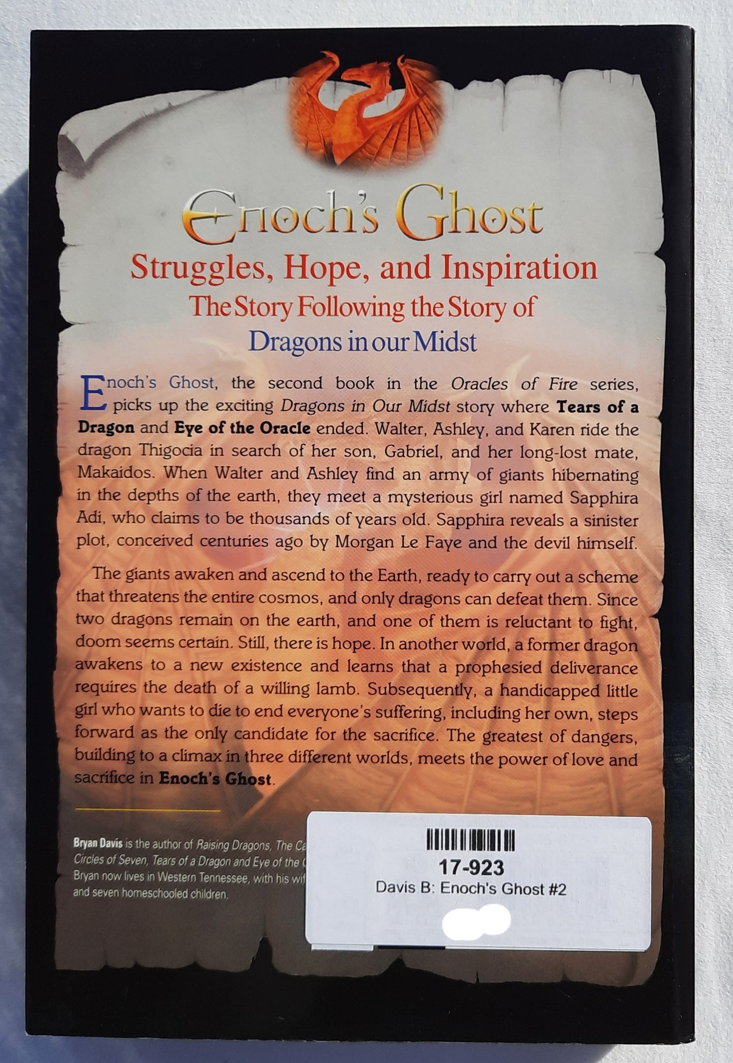 Enoch's Ghost #2 by Bryan Davis (Oracles of Fire, New, 2007, Pbk, 416 pages, Lion Hudson)