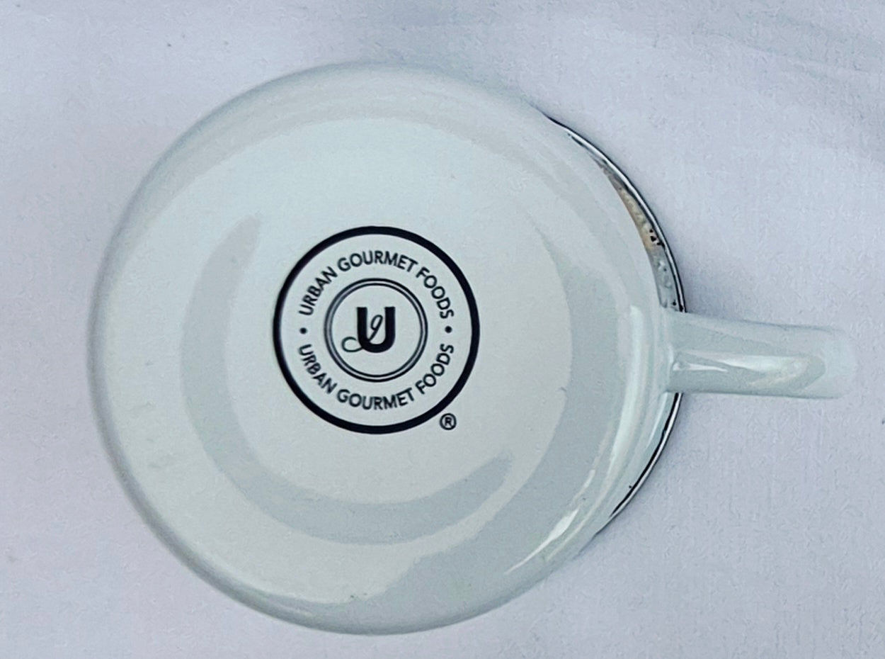 SMILE Rainbow Tin Mug by Urban Gourmet Company (Like new, Metal, 16 fluid ounces)