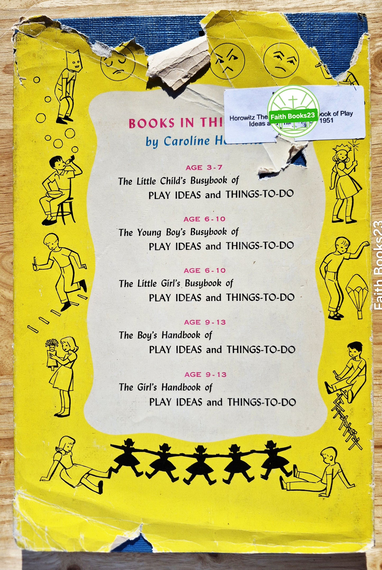 The Little Girl's Busybook of Play Ideas and Things to Do von Caroline Horowitz (Gut, 1951, HC, 95 Seiten, Hart Pub.)