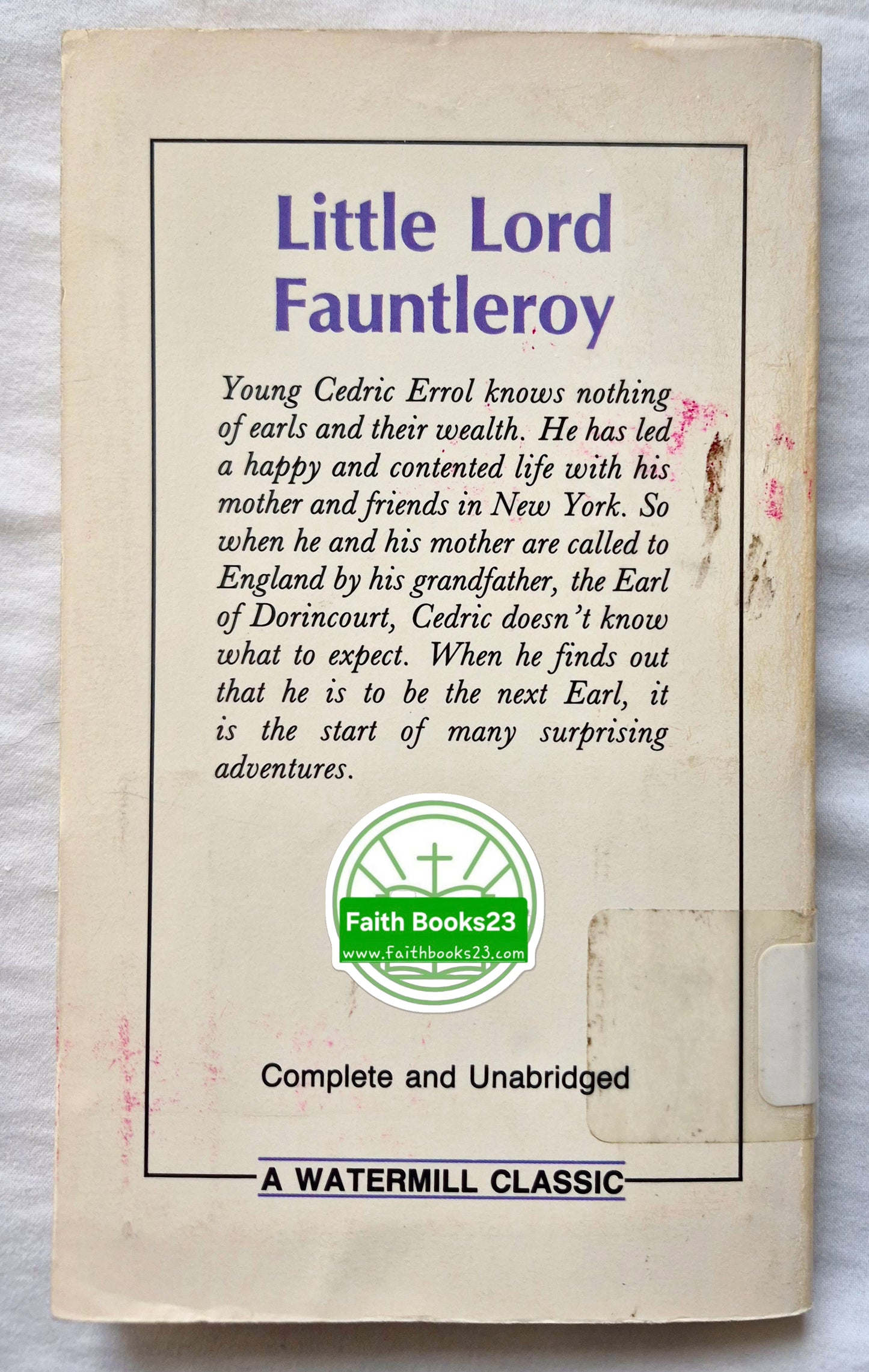 Der kleine Lord von Frances Hodgson Burnett (Gut, 1988, Taschenbuch, 206 S., Watermill Classic)