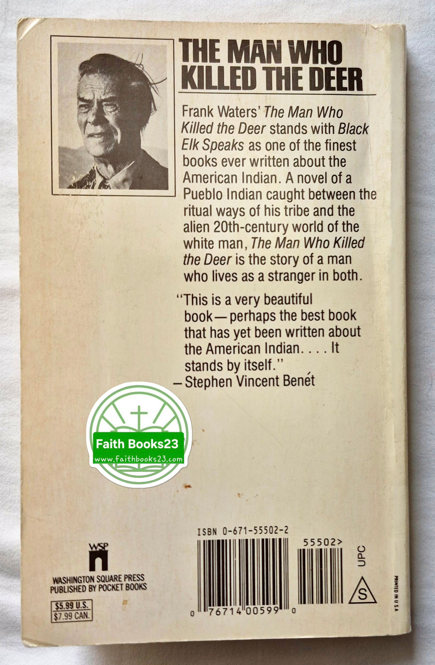 The Man Who Killed the Deer von Frank Waters (Sehr gut, 1971, Taschenbuch, 218 Seiten, Pocket Books)