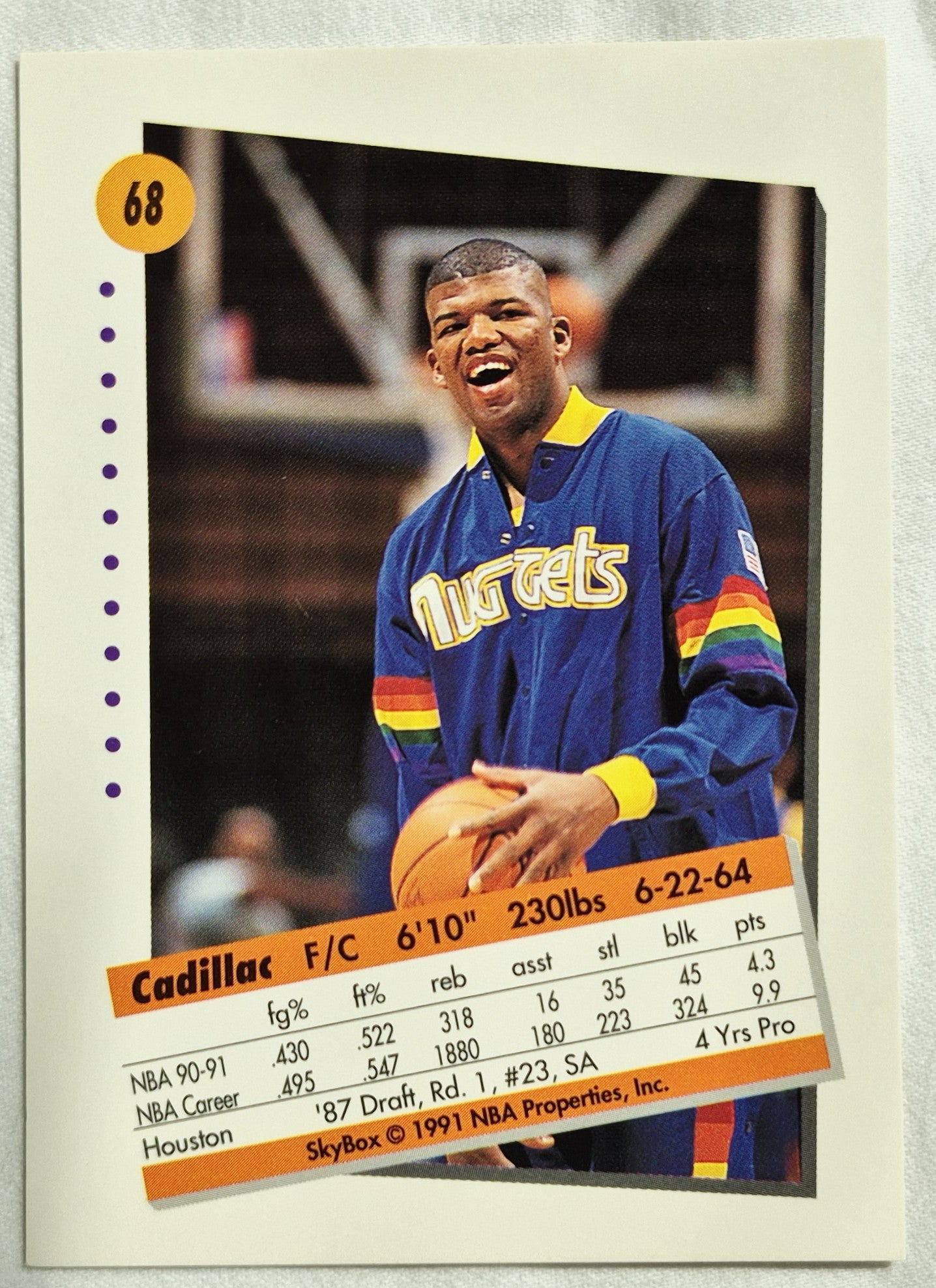Anderson Greg Denver Nuggets 1991-92 Skybox #68 Basketballkarte (Exzellent)