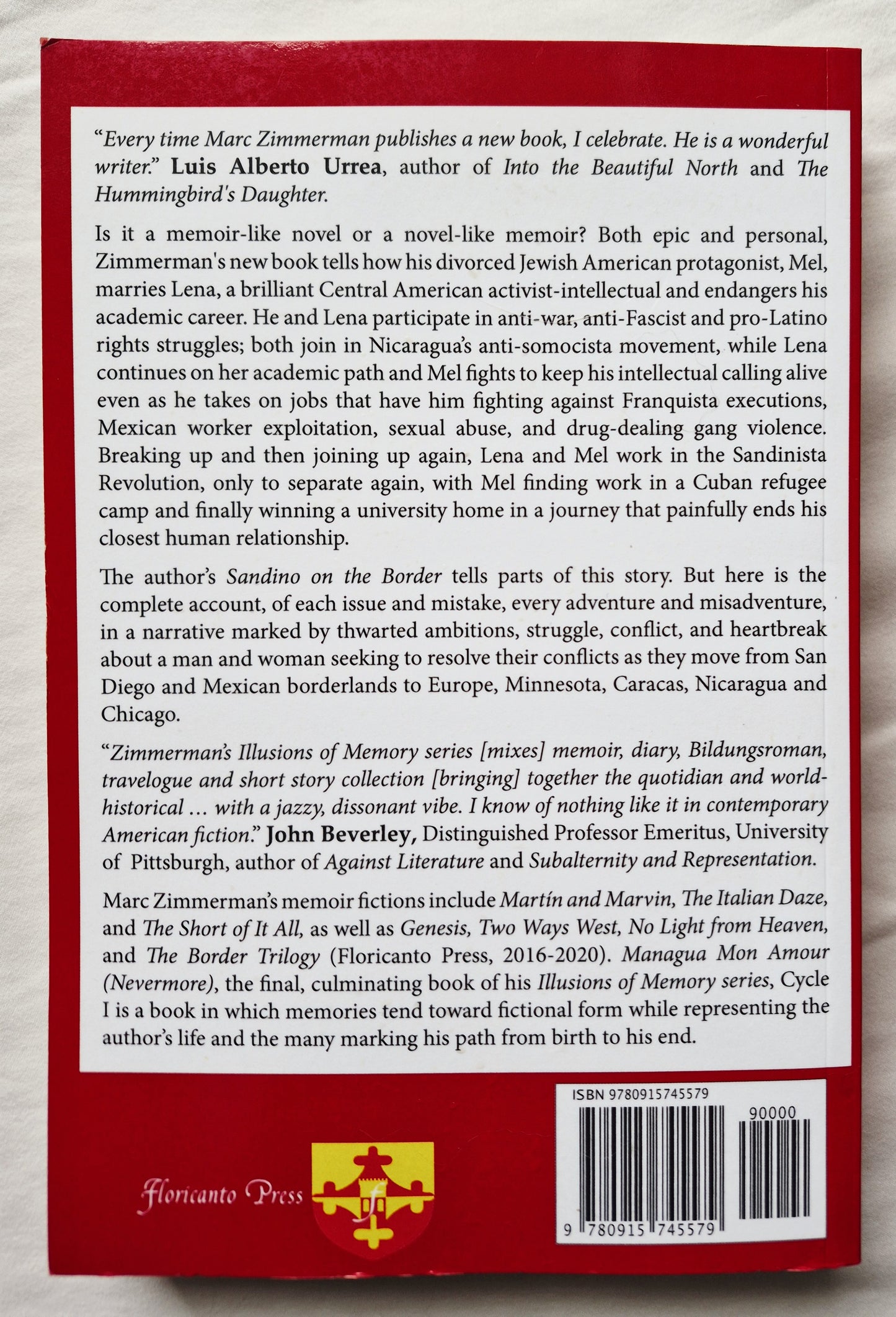 Managua Mon Amour (Nevermore) von Marc Zimmerman (Sehr gut, 2020, Pbk, 453 S., Floricanto Press)