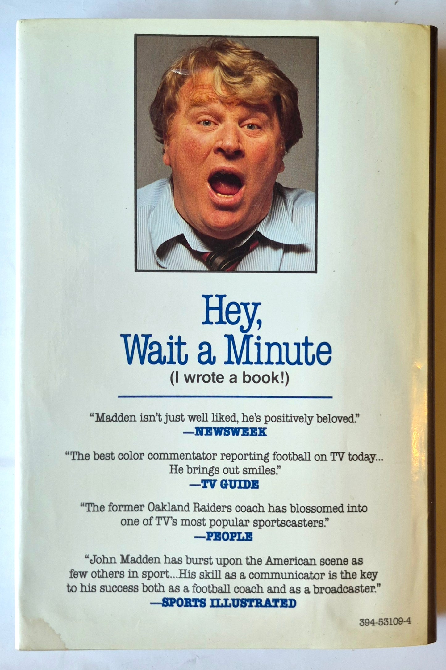 Hey, Wait a Minute (I Wrote a Book!) von John Madden (Sehr gut, 1984, HC, 240 Seiten, Villard Books)