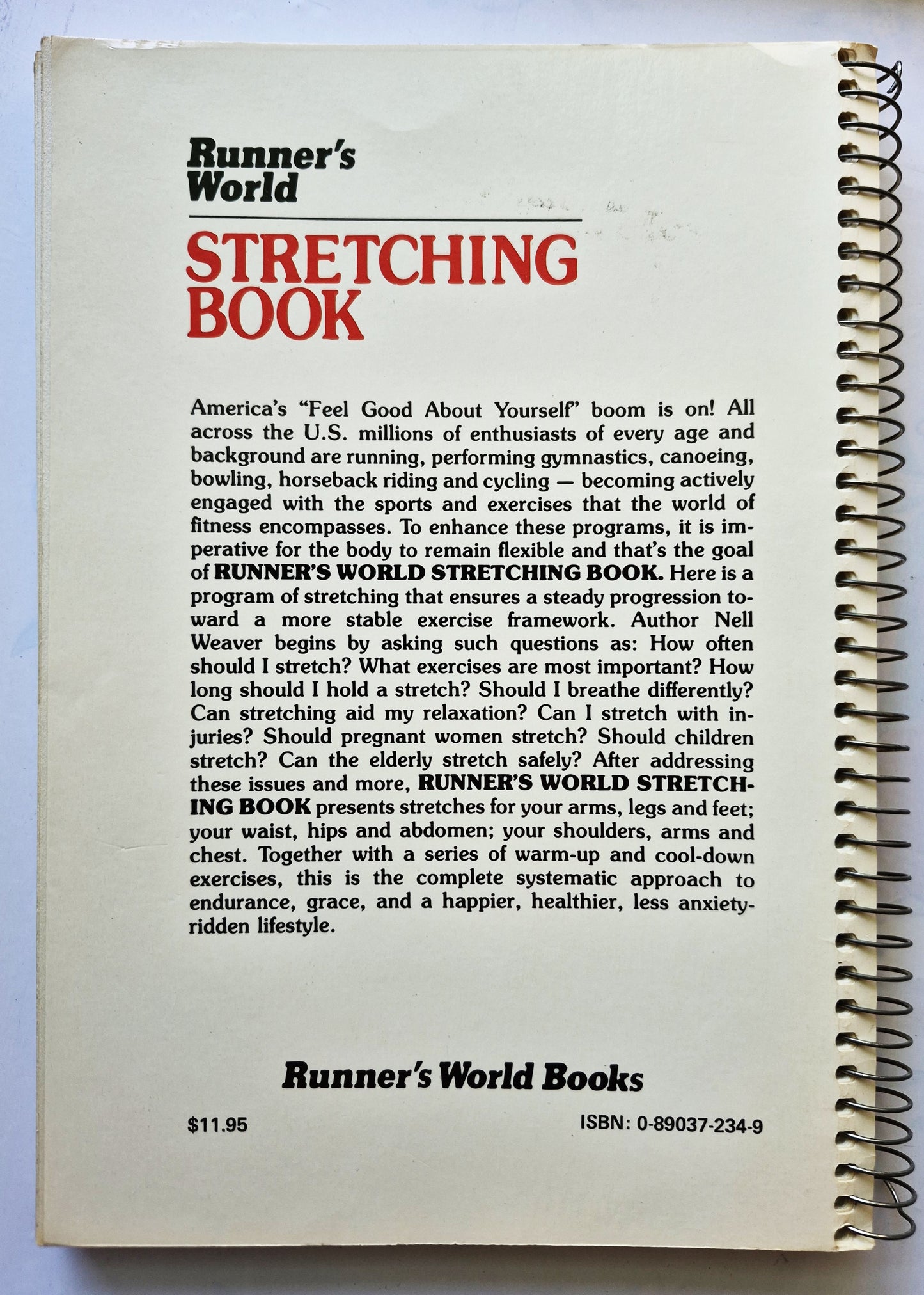 Stretching Book von Nell Weaver (Gut, 1982, Broschur, 196 S., Runner's World Books)