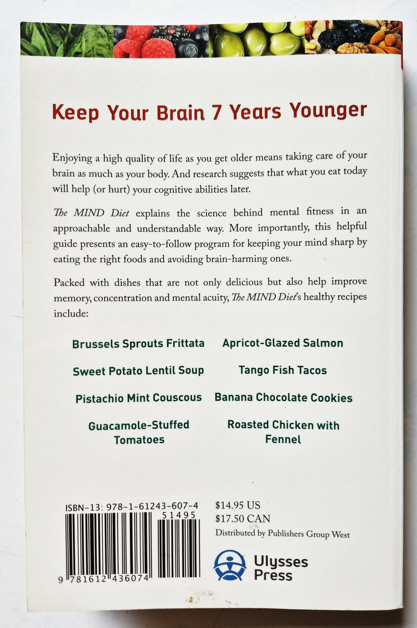 The Mind Diet by Maggie Moon (Very Good 2016 PBk 296 pgs Ulysses Press)