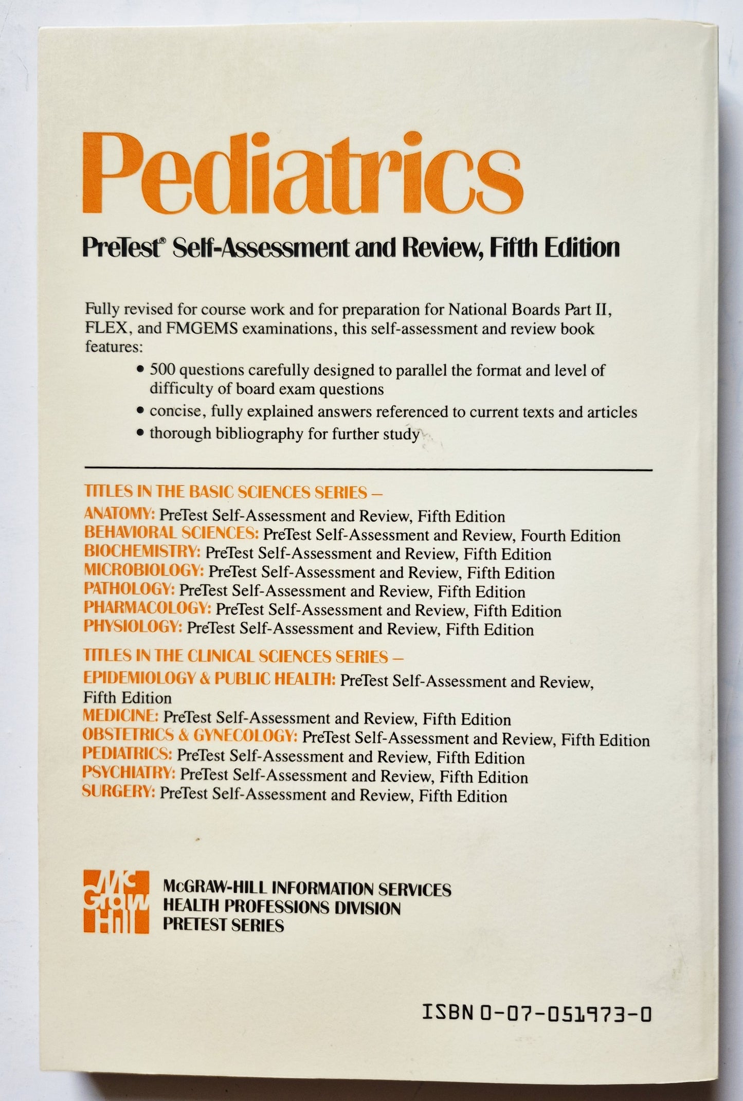 Pediatrics 5th Ed. by Richard E. Kravath; Angela A. Bennett (Very Good 1989 PBK 220 pgs McGraw-Hill)
