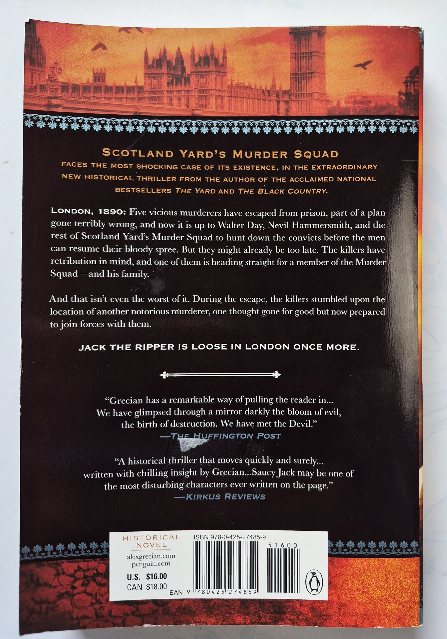 The Devil's Workshop by Alex Grecian-Very good, 2014, Pbk, 383 pgs, Penguin
