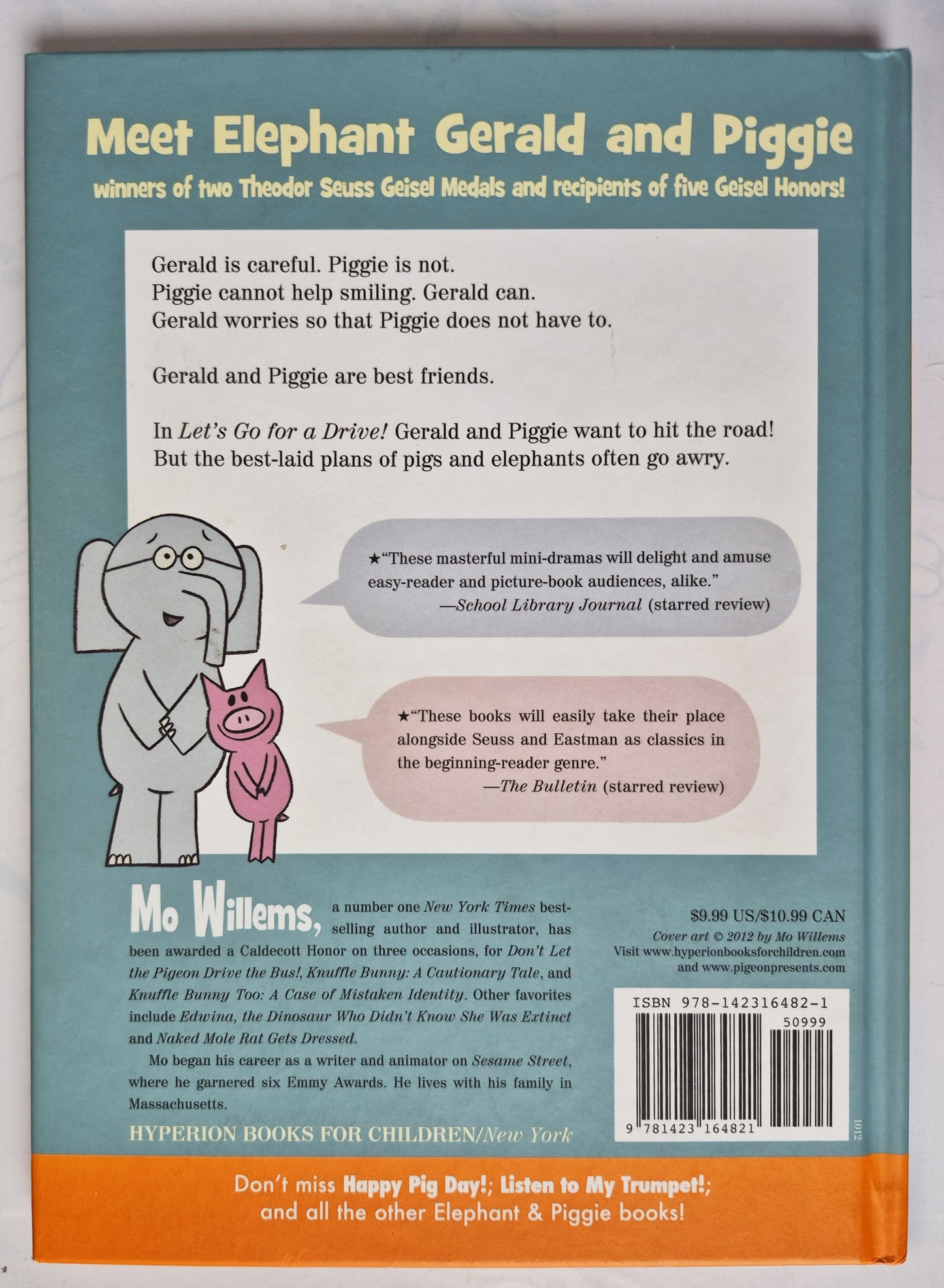 Elefant & Schweinchen: Lasst uns eine Spritztour machen! von Mo Willems (Wie neu, 2012, Pbk, 64 Seiten, Scholastic)