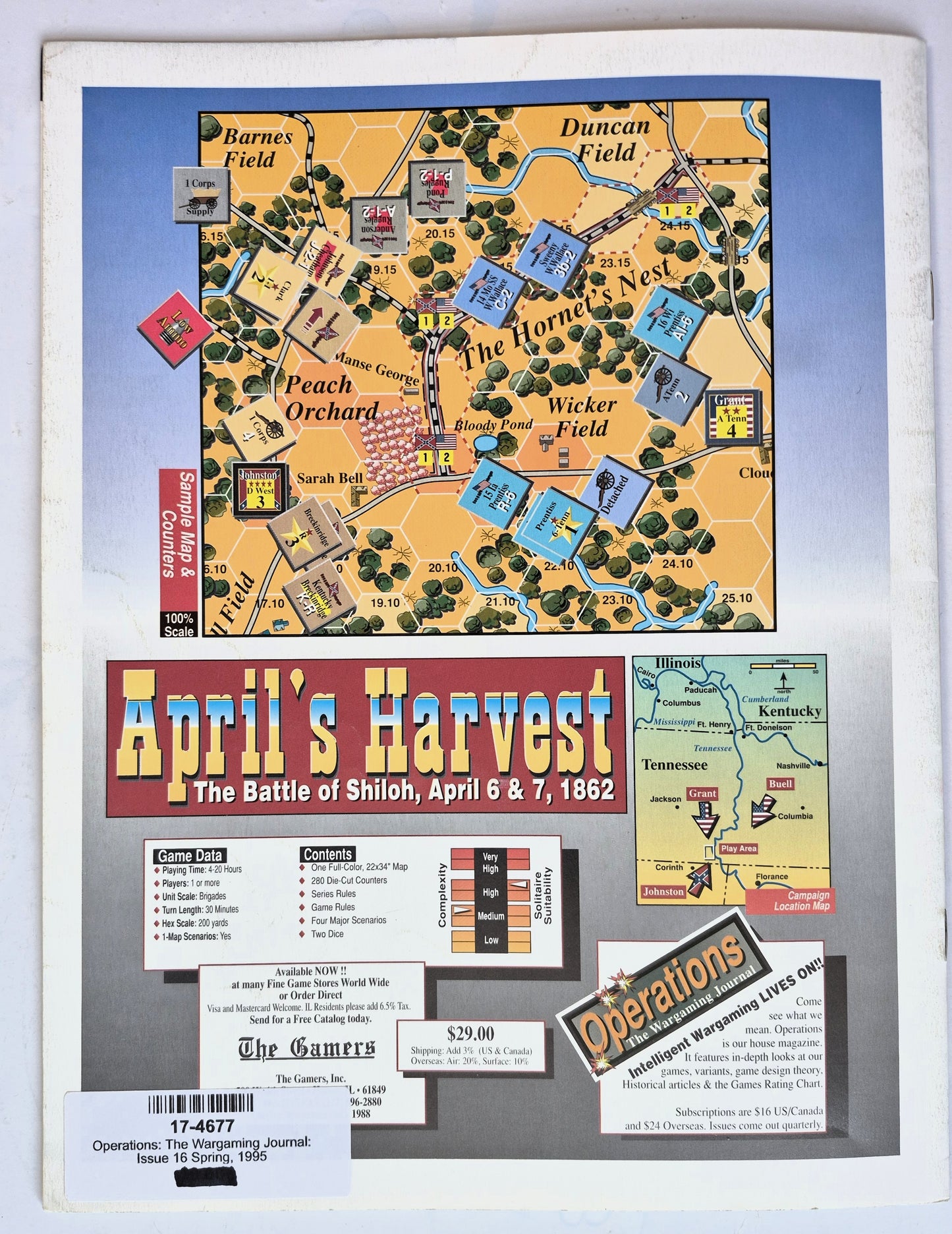 Operations: The Wargaming Journal: Number 16 Spring 1995 (Very good)