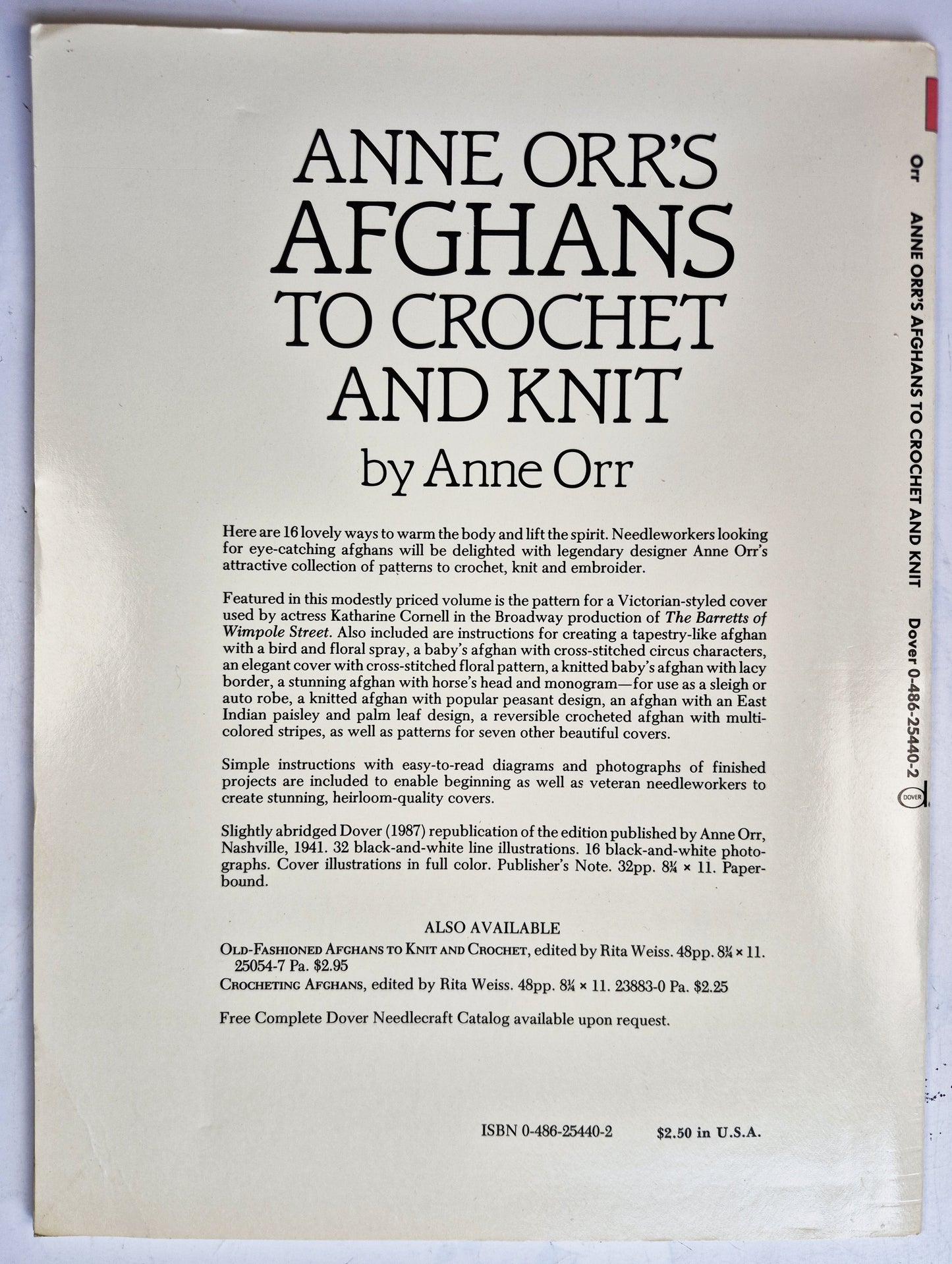Anne Orr's Afghans to Crochet and Knit by Anne Orr (Good, 1987, Pbk, 32 pgs, Dover)