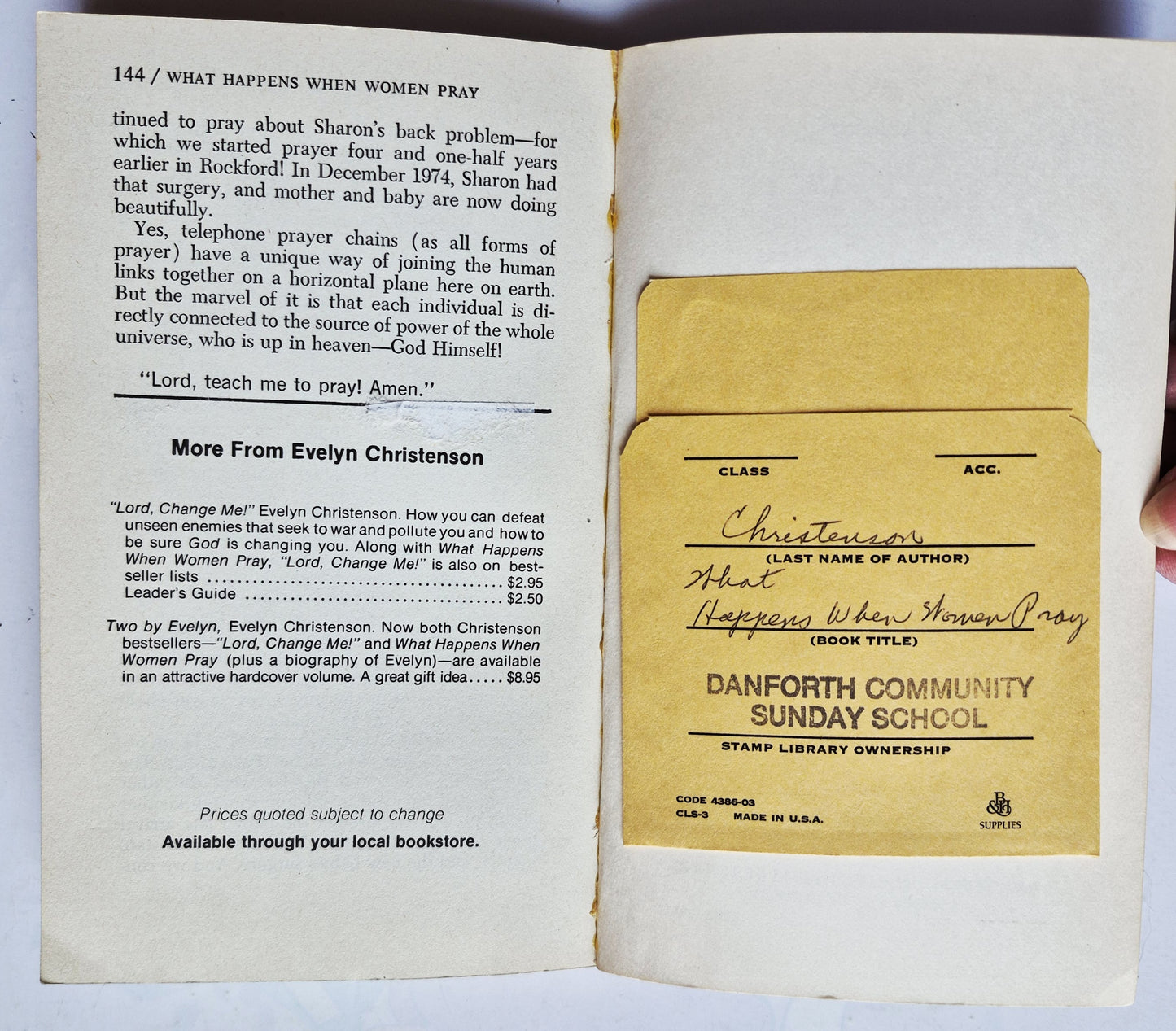 What Happens When Women Pray von Evelyn Christenson (Sehr gut, 1975, Tb, 144 Seiten, Victor Books)