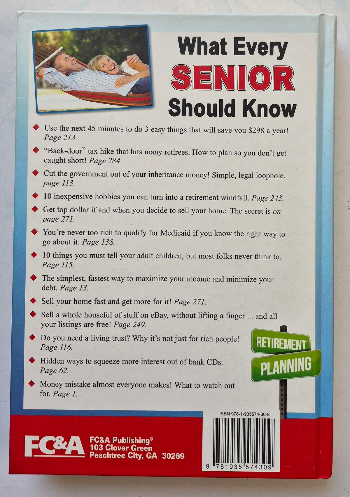 What Every Senior Should Know: 1,267 Secrets to Living Well on a Fixed Income (Very good, 2014, HC, 378 pgs, FC&A Publishing)