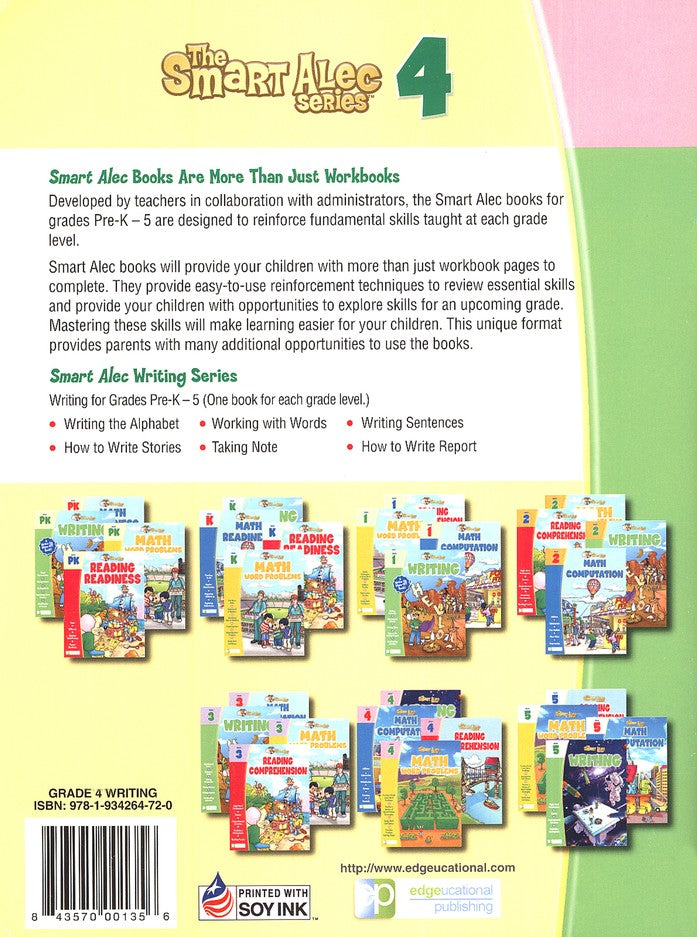 The Smart Alec Series: Writing Grade 4 by Edgeucational Publishing (New, 2010, Pbk, 48 pages)