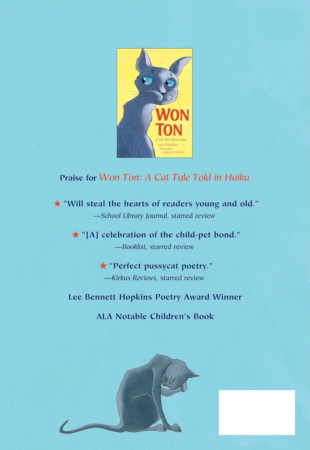Won Ton and Chopstick: A Cat and Dog Tale Told in Haiku by Lee Wardlow (Like new, 2015, HC, 40 pages, Henry Holt & Co.)
