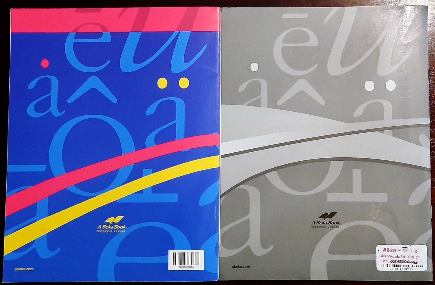 Abeka 12th grade Vocabulary Poetry VI Teacher Key 3rd Ed. (Very good, 2012); Quiz Key (Very good, 2006)