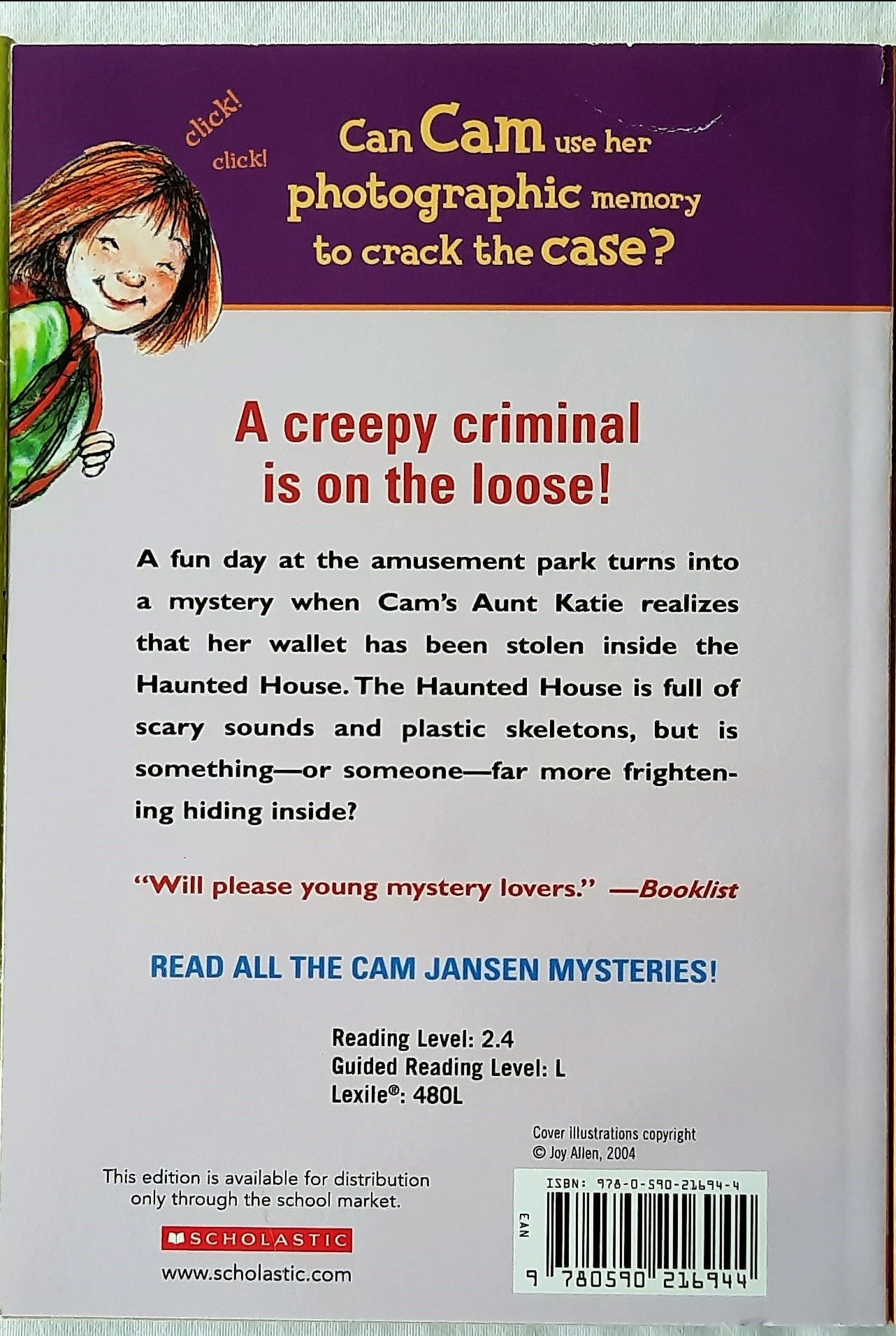Cam Jansen and the Mystery at the Haunted House by David A. Adler (New, 2005, Pbk, 58 pages, Scholastic)