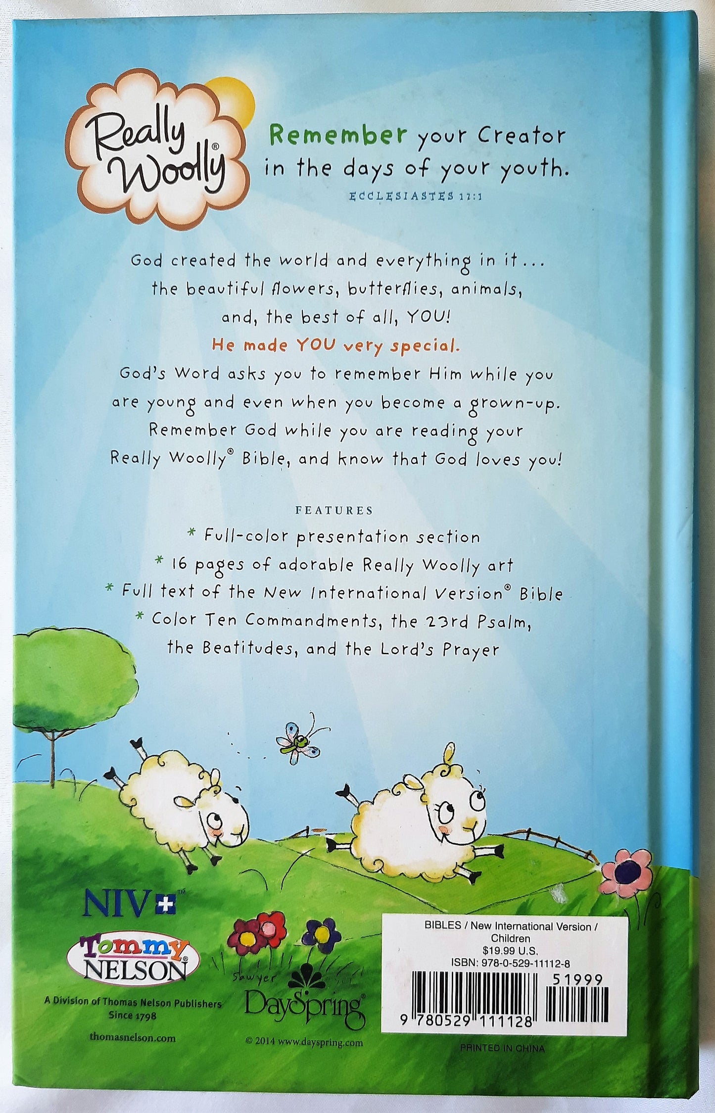 NIV Really Woolly Children's Bible (New, 2015, HC, 1152 pages, DaySpring)