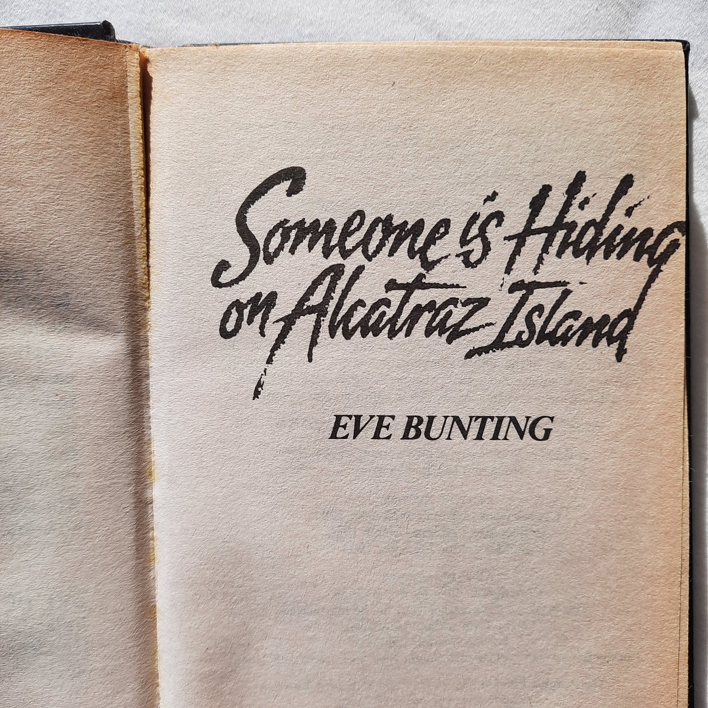 Someone is Hiding on Alcatraz Island by Eve Bunting (Good, 1994, HC, 136 pages, Berkley)