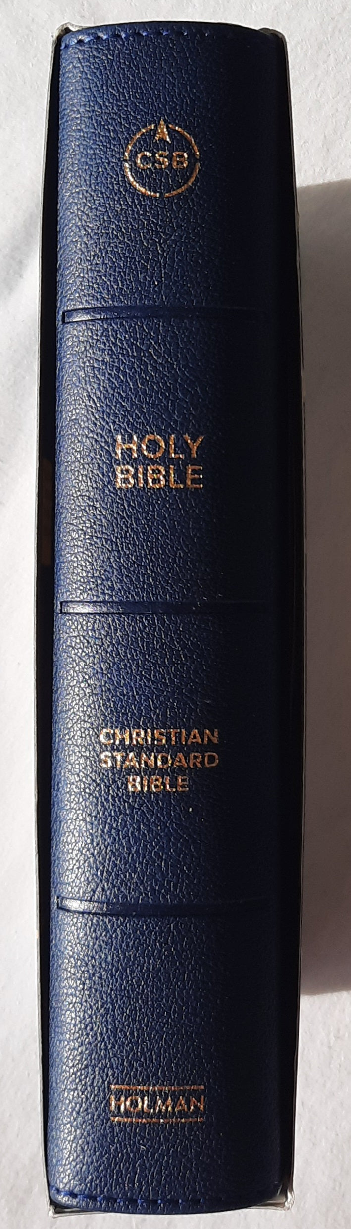 CSB Single Column Compact Bible (New, 2020, Navy Leathertouch, 1920 pages, Holman)