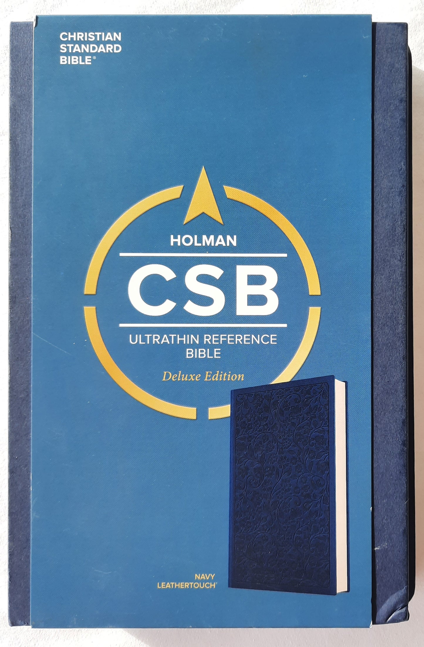 CSB Ultrathin Reference Bible (New, 2019, Navy Leathertouch, Holman, 1328 pages, Red letter)