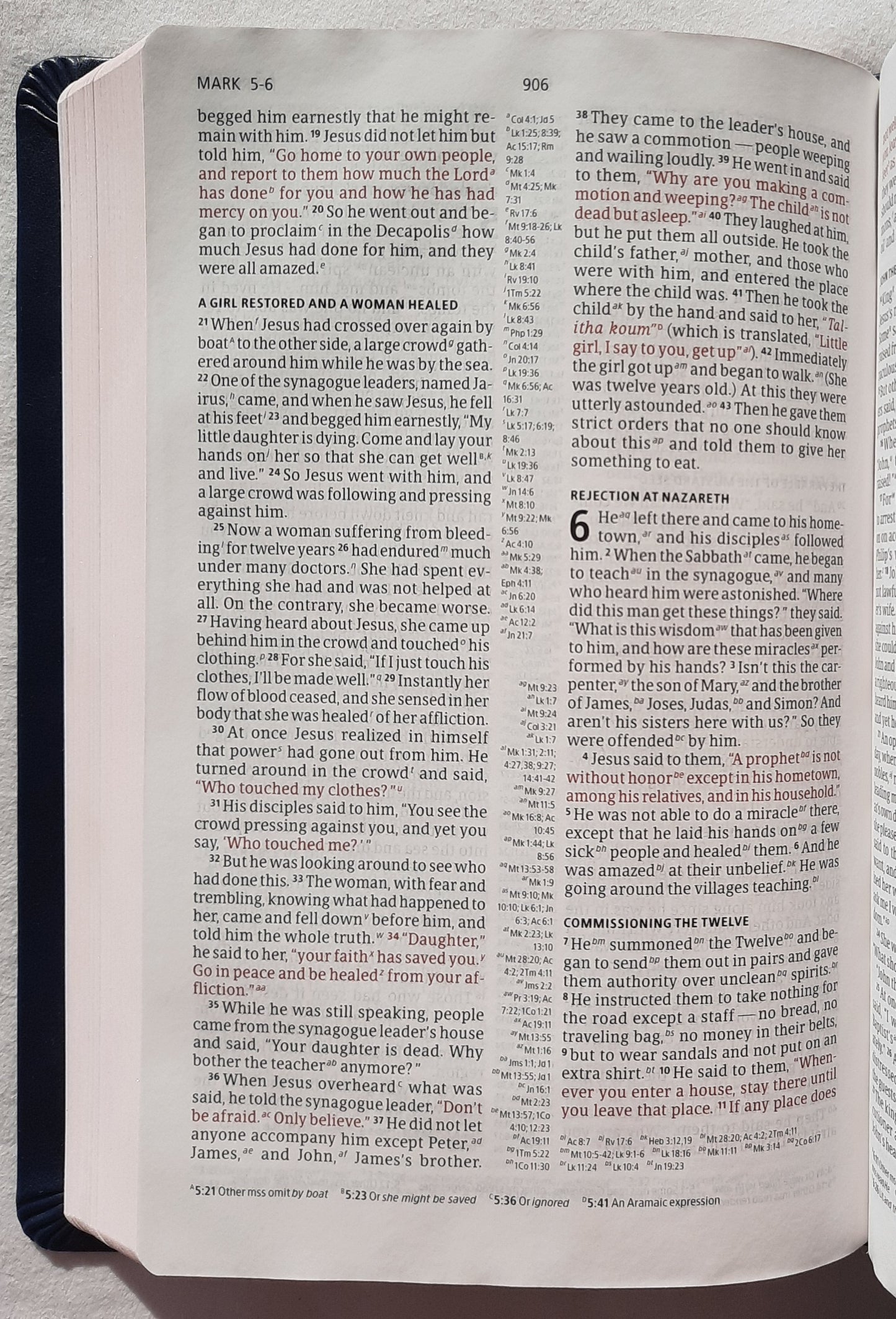 CSB Ultrathin Reference Bible (New, 2019, Navy Leathertouch, Holman, 1328 pages, Red letter)