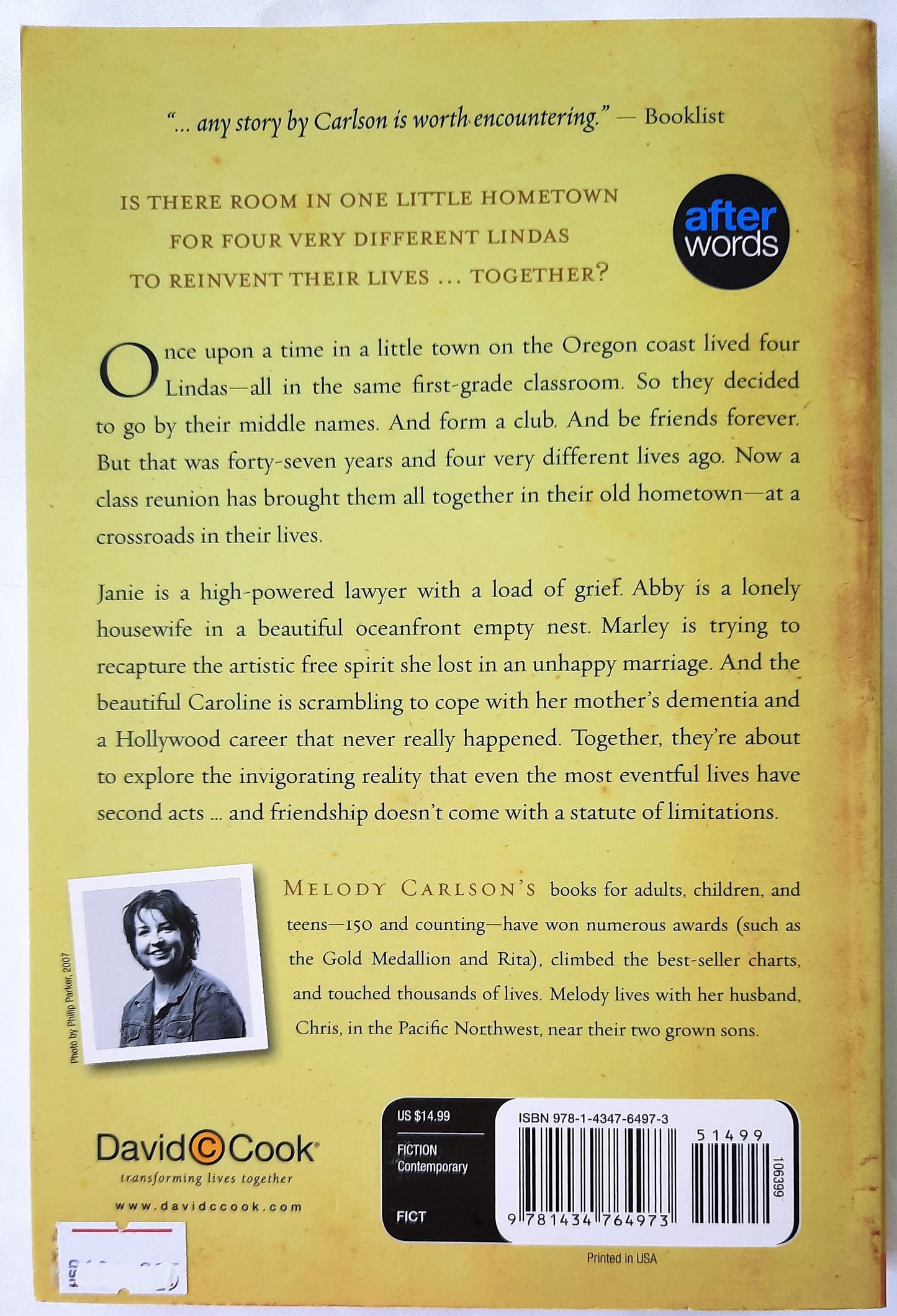 As Young As We Feel #1 by Melody Carlson (The Four Lindas, 2010, Very good, 330 pages, David C. Cook)
