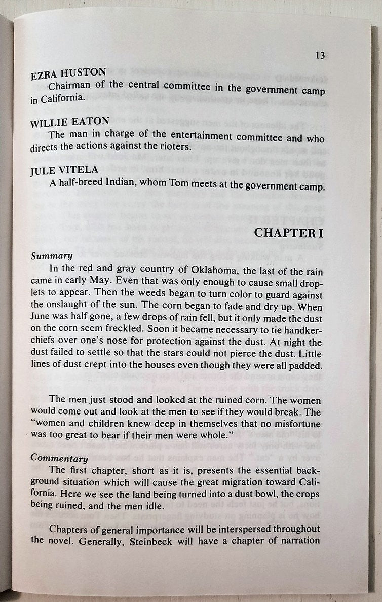Grapes of Wrath by John Steinbeck (Good, 1993, Pbk, 72 pages, Cliffs Notes)