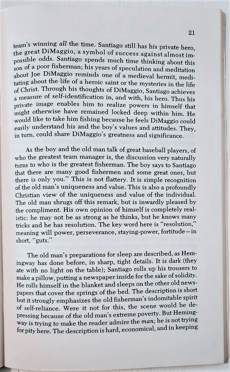 The Old Man and the Sea by Ernest Hemingway (Good, 1973, Pbk, 64 pages, Cliffs Notes)