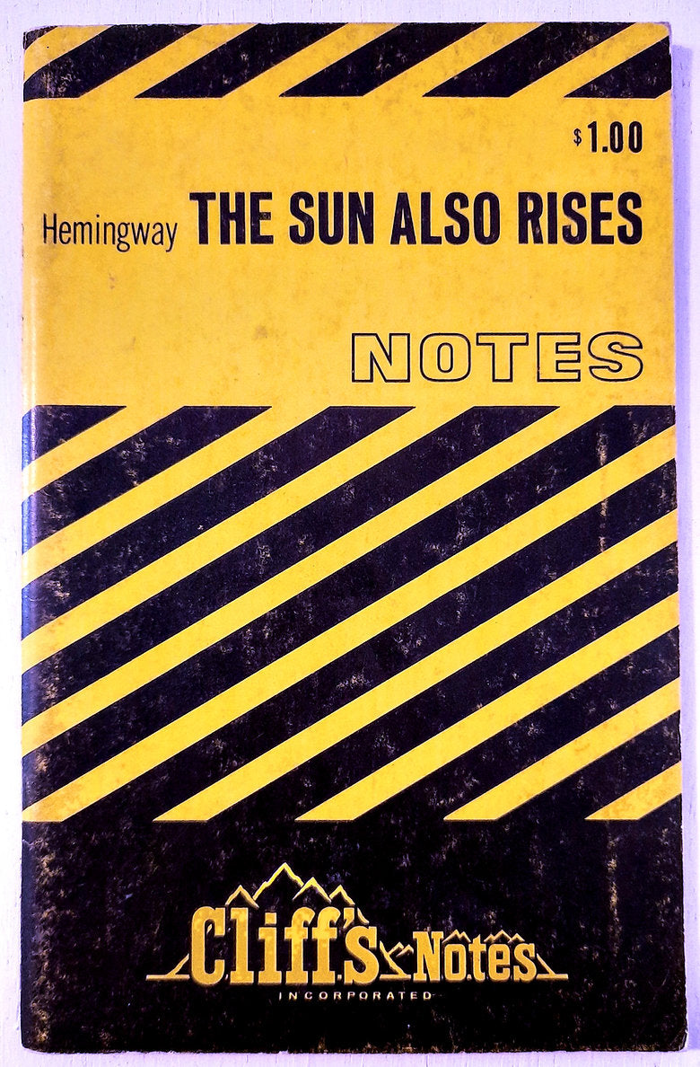 The Sun Also Rises by Ernest Hemingway (Good, 1968, Pbk, 80 pages, Cliffs Notes)
