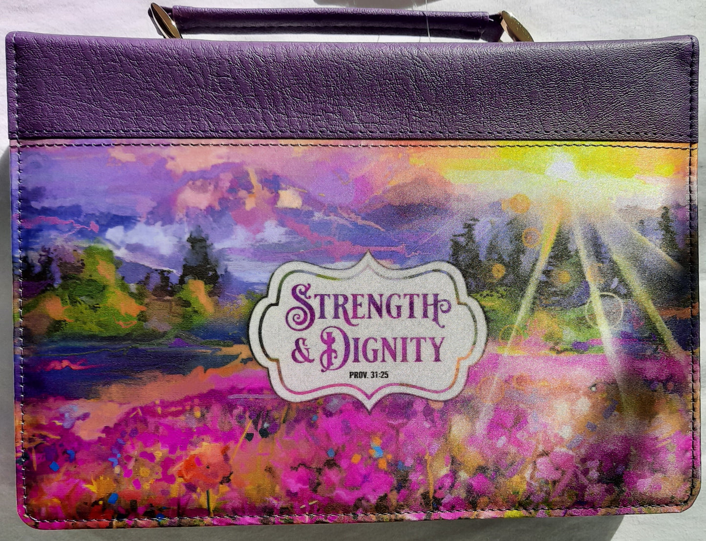 Cover Strength and Dignity Bible Cover Floral, Medium (New, 2021, Christian Art Gifts)