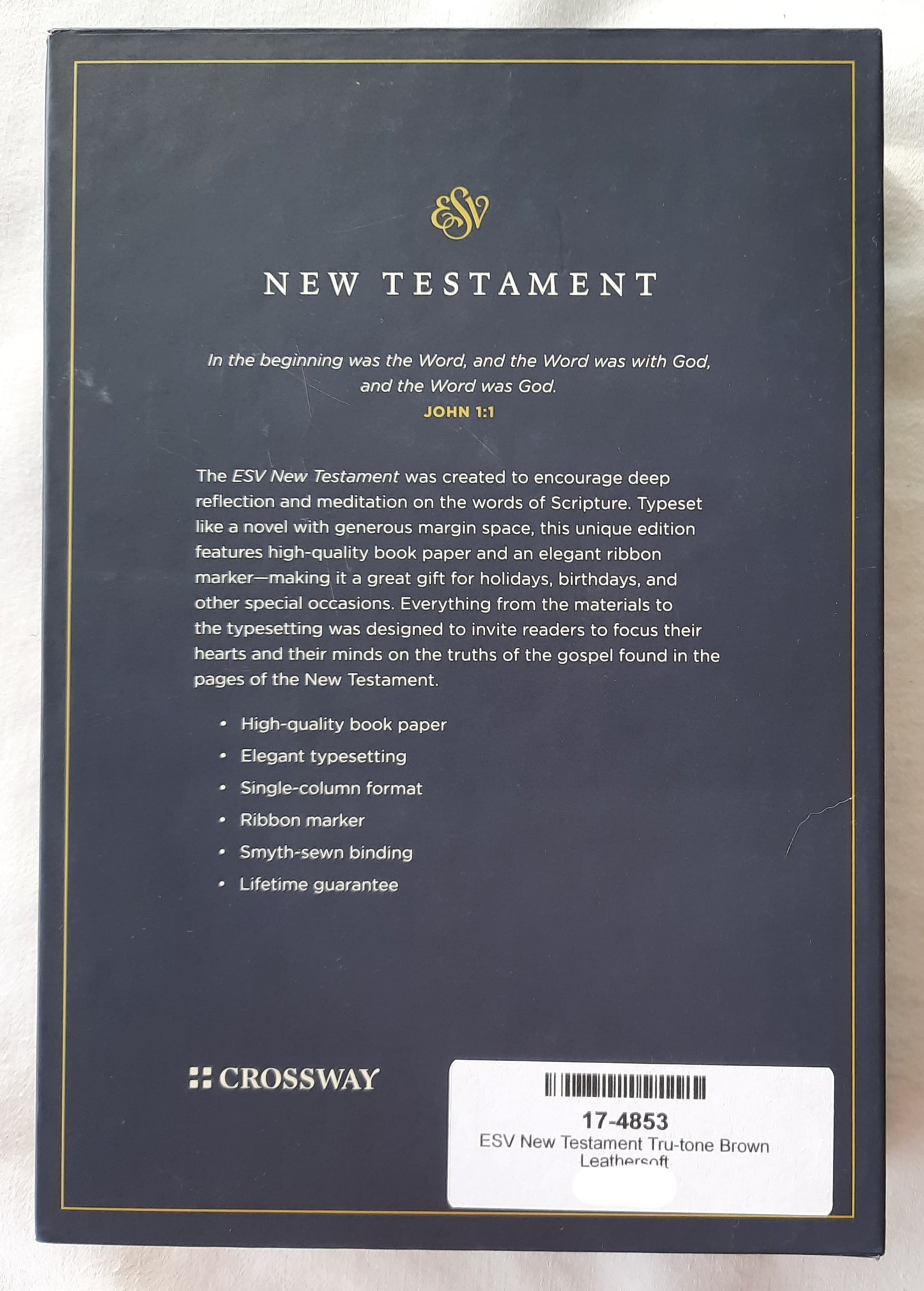 ESV New Testament (New, 2016, Tru-tone Brown Leathersoft, 552 pages, Crossway)