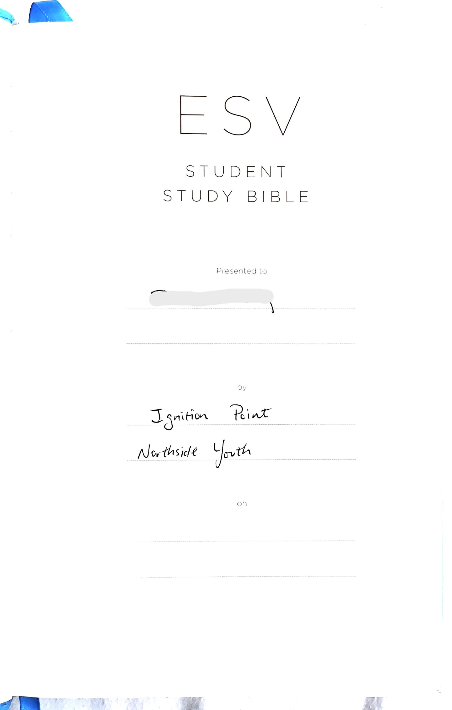 ESV Student Study Bible (Very good, 2011, Sky Blue Trutone Softcover, 1872 pages, Crossway)