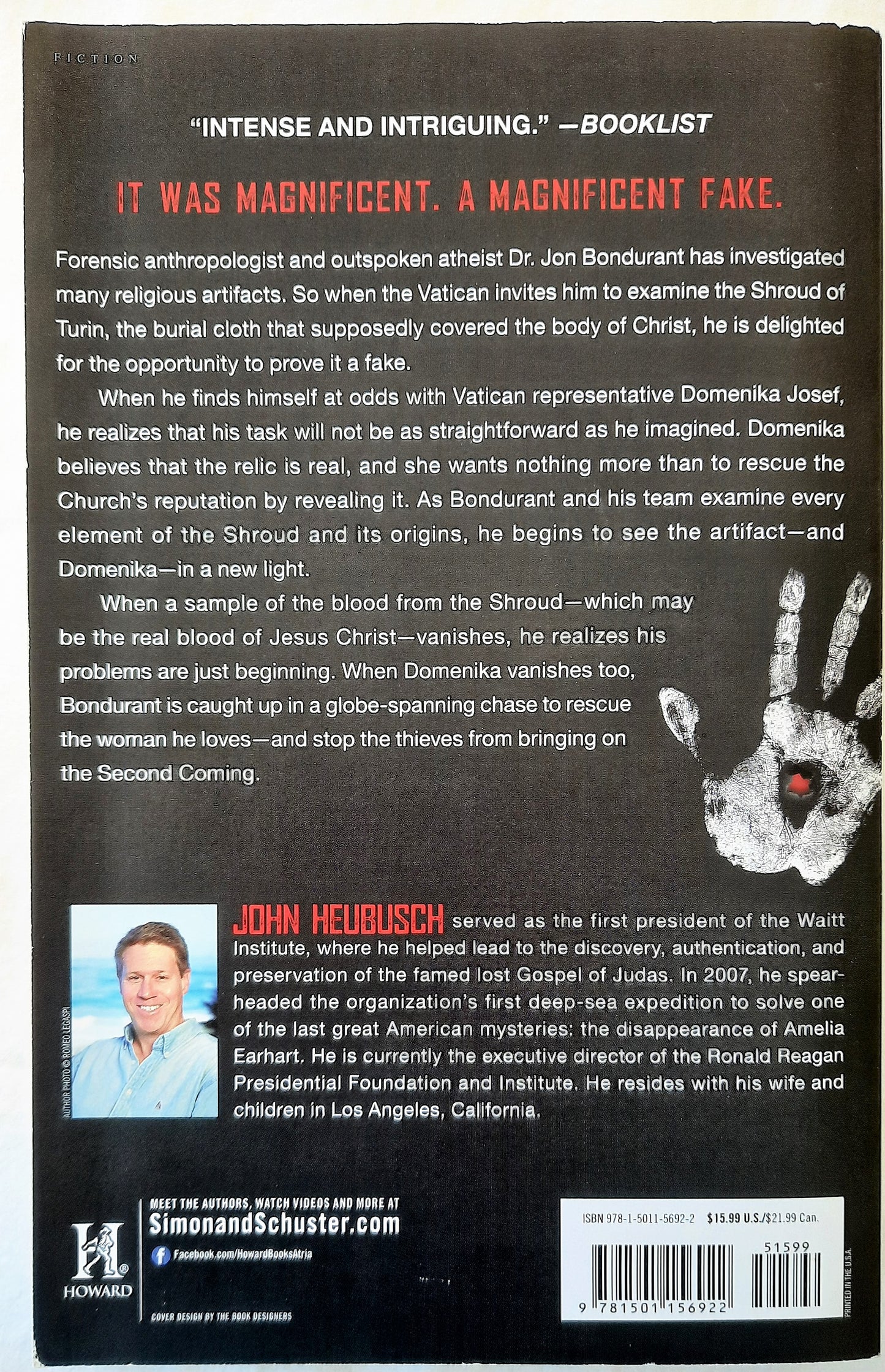 The Shroud Conspiracy by John Heubusch (Like new, Pbk, 2017, Howard Books, 402 pages)