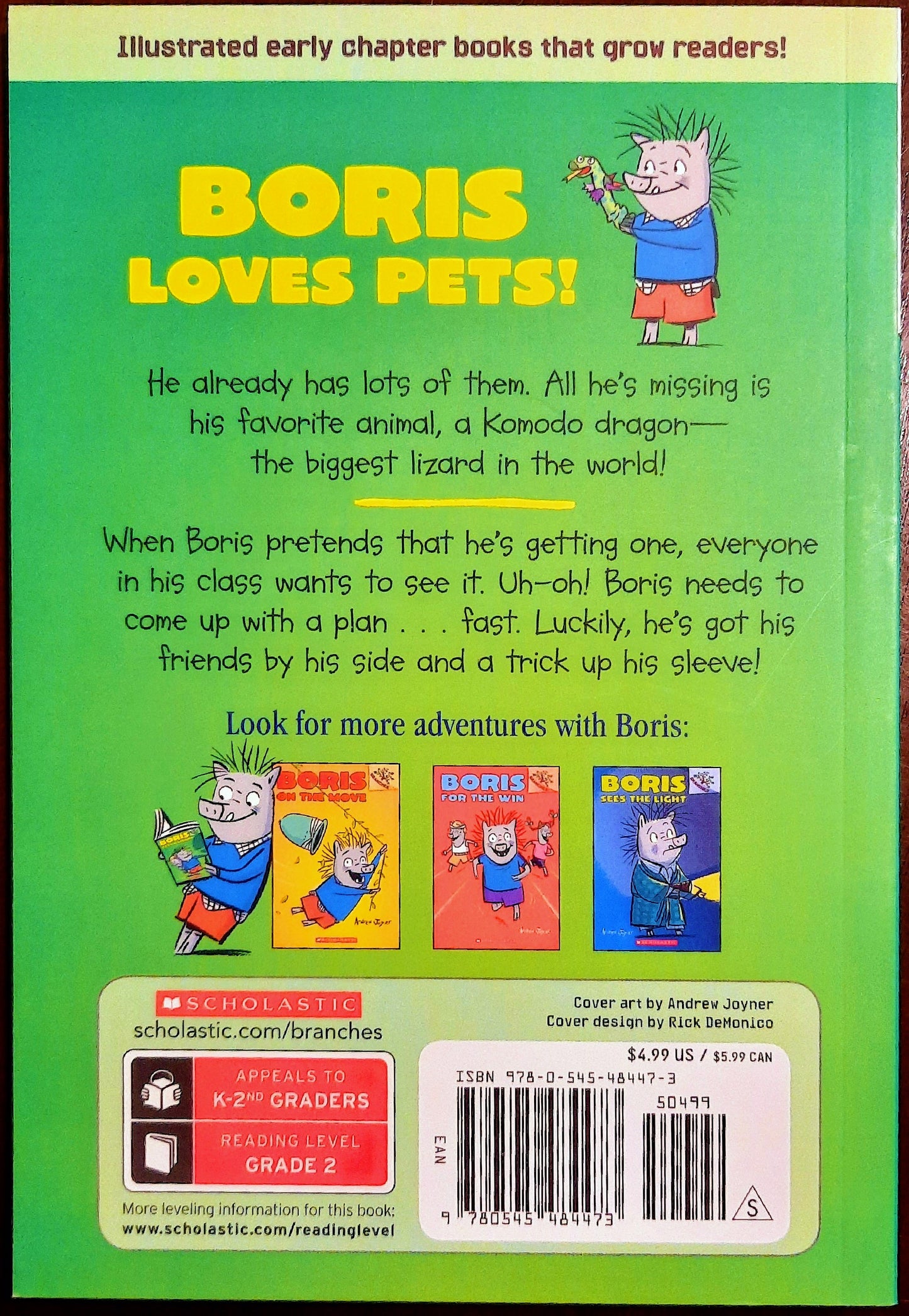 Boris Gets a Lizard #2 by Andrew Joyner (New, 2013, Pbk, 80 pages, Scholastic Branches Reader)