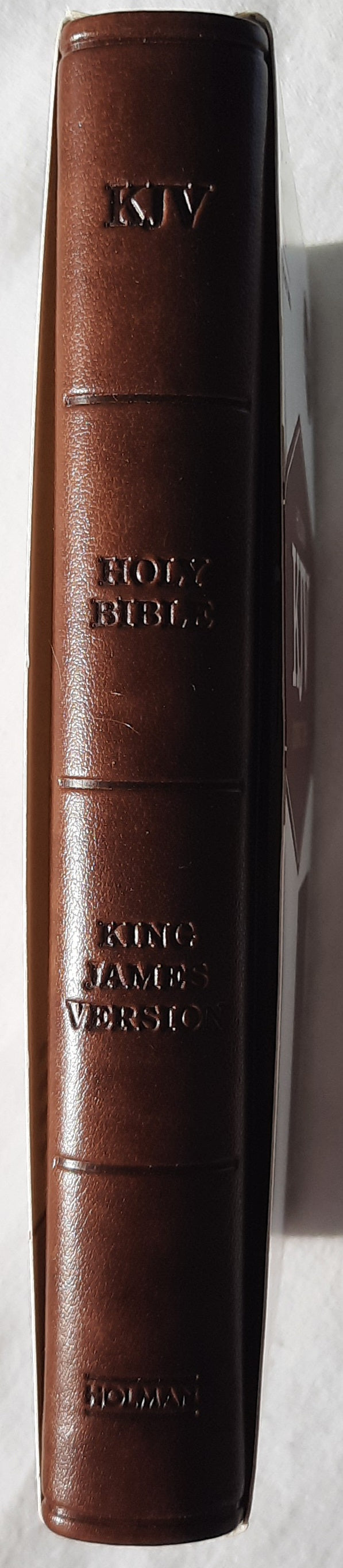 KJV Compact Value Edition Bible (New, 2019, Brown LeatherTouch, 768 pages, Holman)
