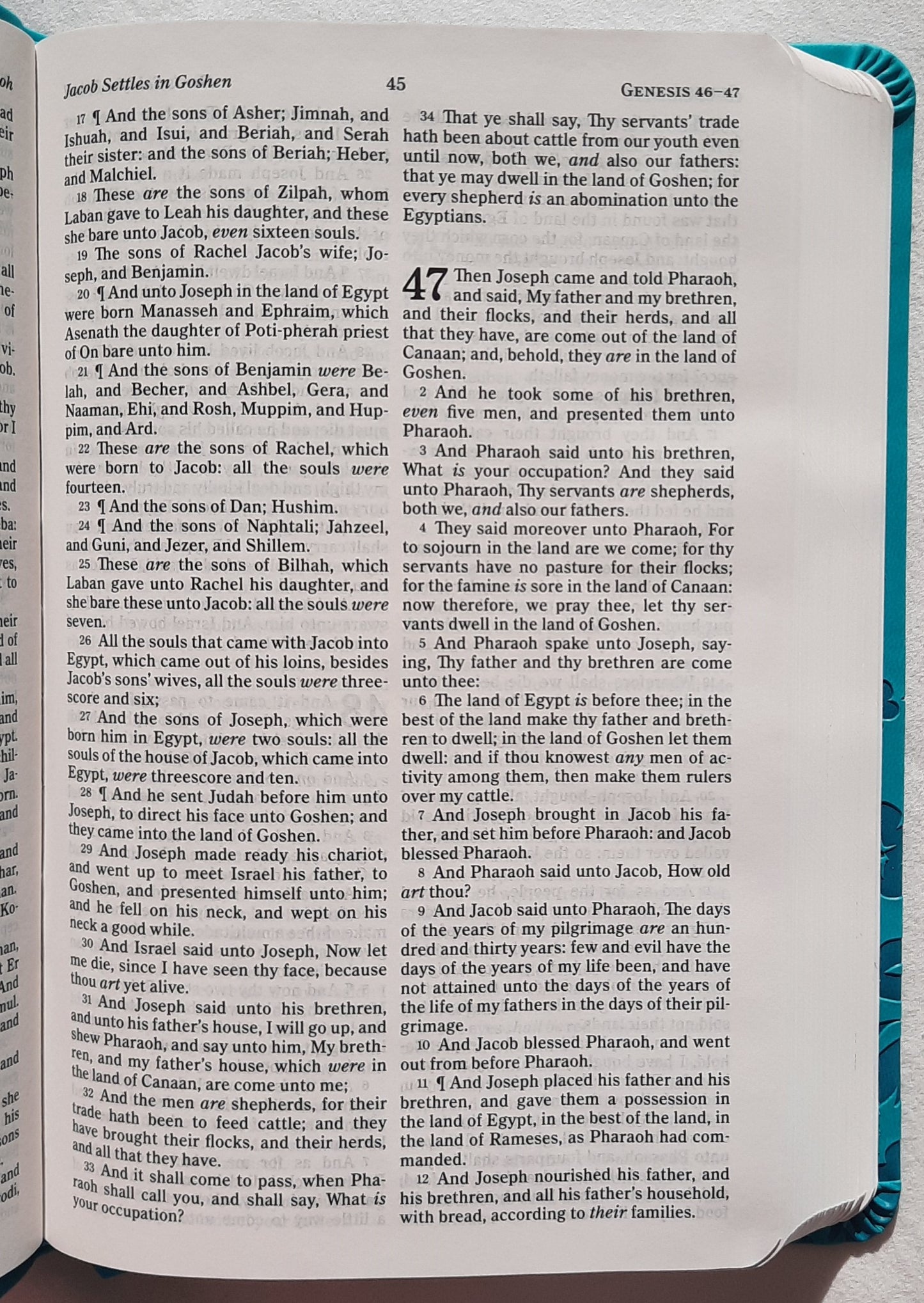 KJV Thinline Bible Value Edition (New, 2022, Teal Leathertouch, 1056 pages, Holman)
