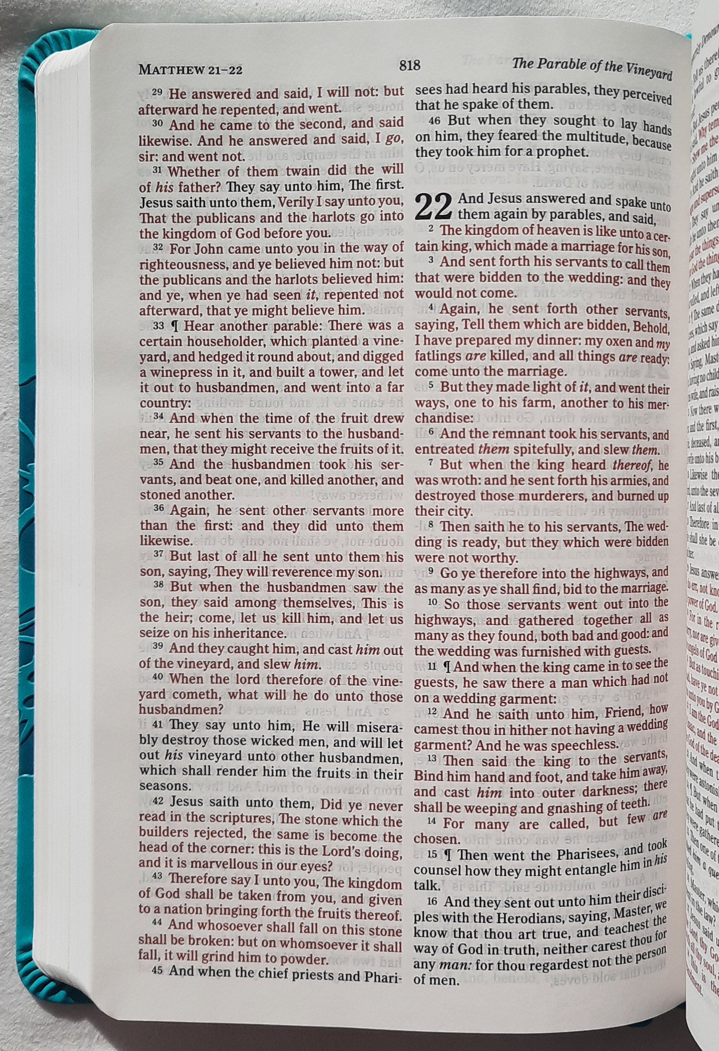 KJV Thinline Bible Value Edition (New, 2022, Teal Leathertouch, 1056 pages, Holman)