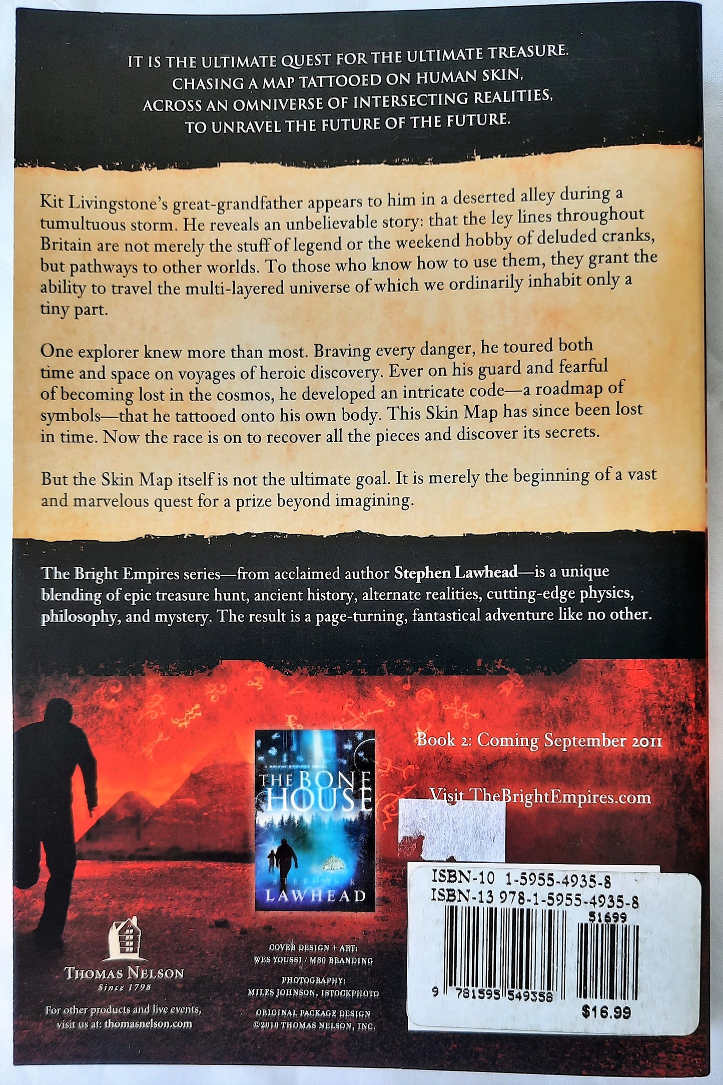 The Skin Map # 1 by Stephen R. Lawhead (Bright Empires, New, 2010, Pbk, 403 pages, Thomas Nelson)