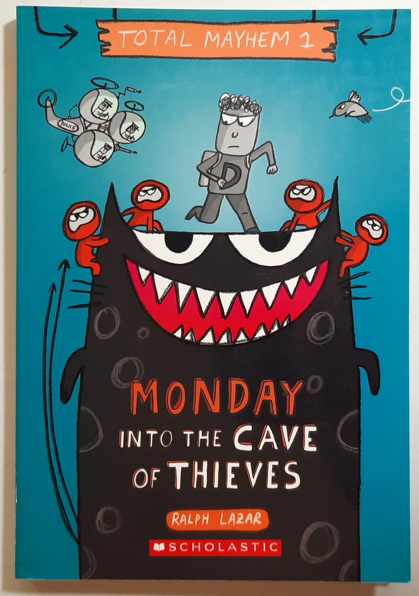 Total Mayhem 1: Monday Into the Cave of Thieves by Ralph Lazar (New, 2021, Pbk, 208 pages, Scholastic)