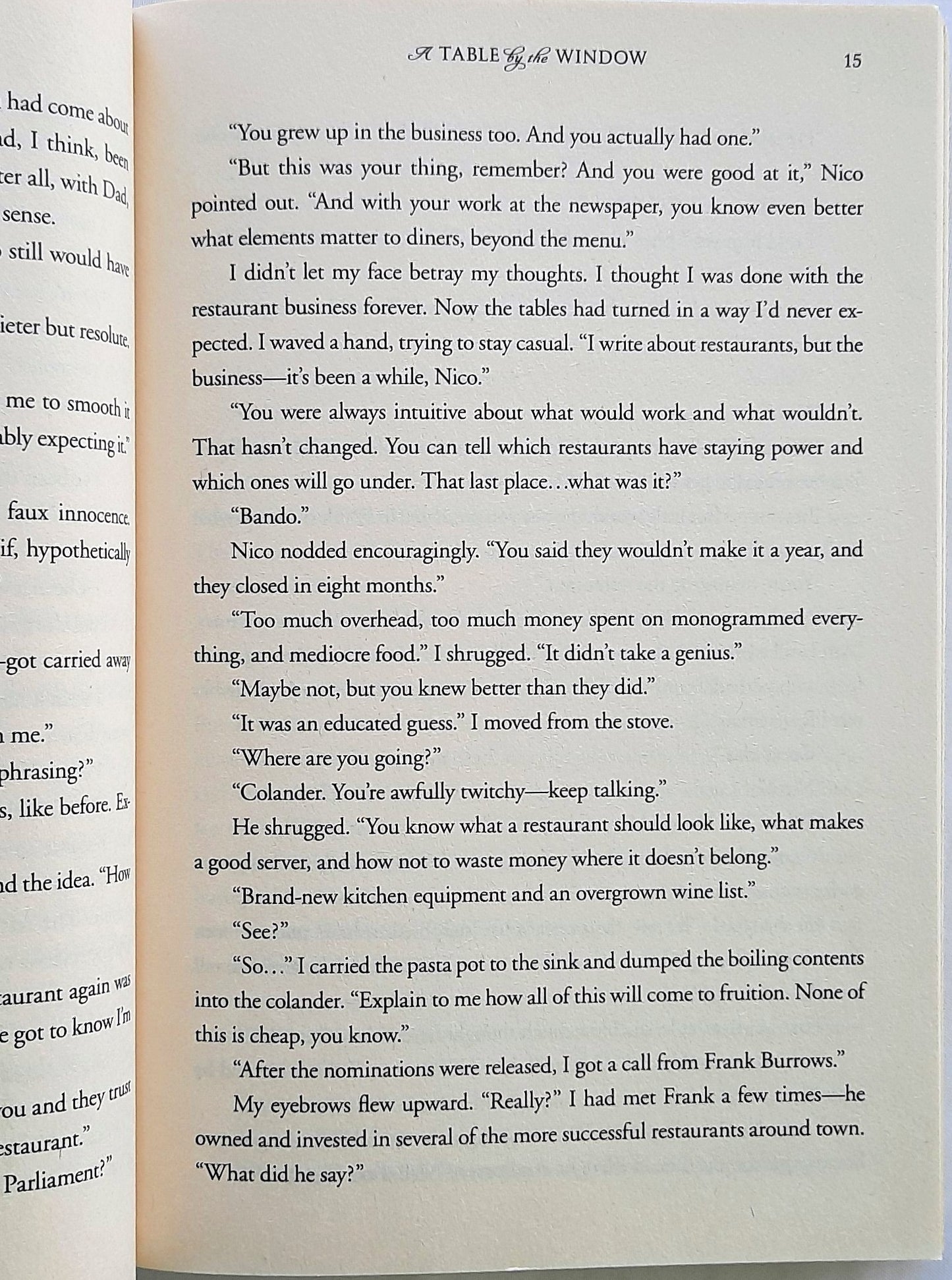 A Table By the Window #1 by Hillary Manton Lodge (New/DA, 2014, Pbk, 314 pages, Waterbrook Press)