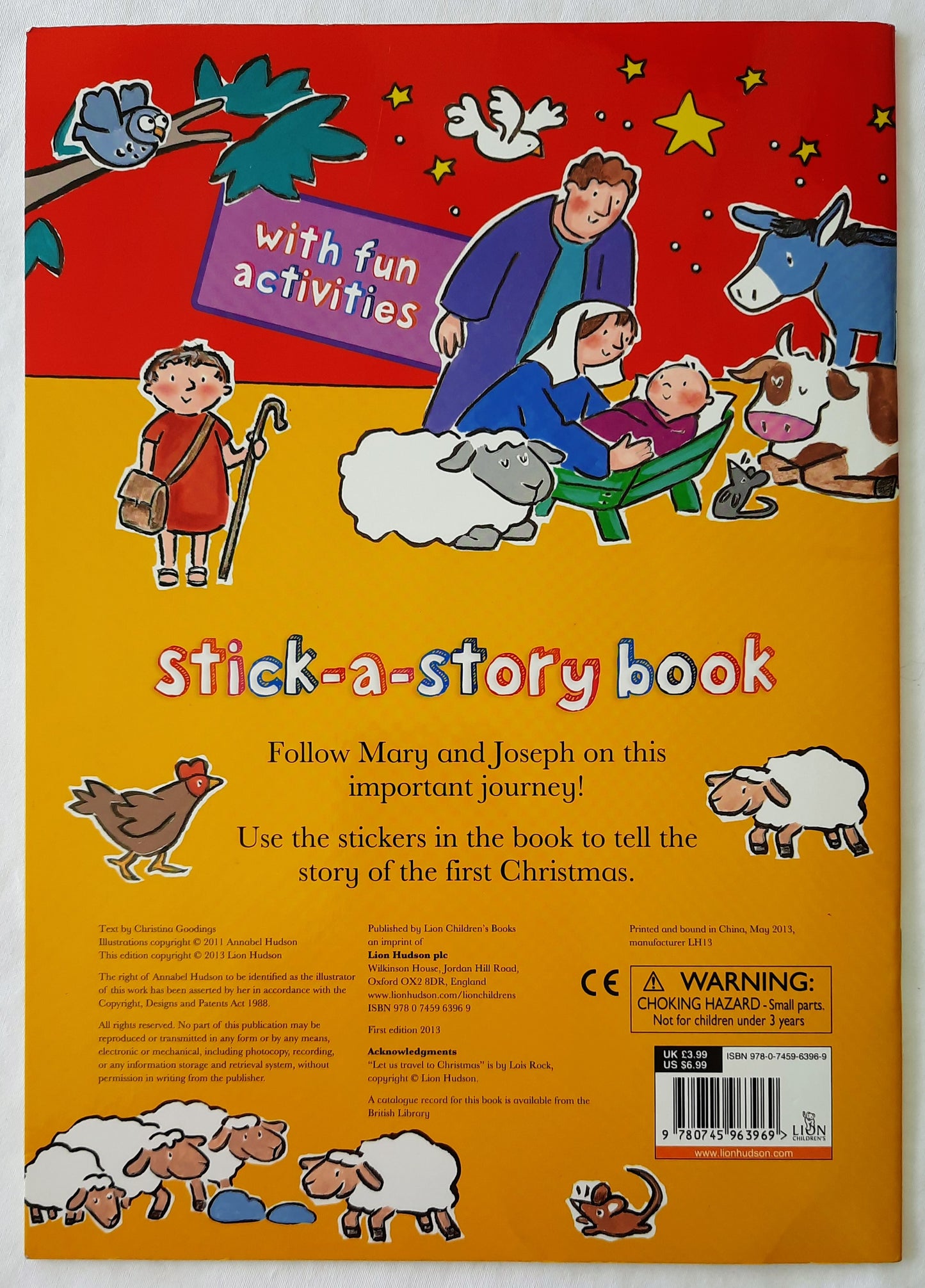 My Look and Point First Christmas stick-a-story book by Christina Goodings (New, 2013, Pbk, 16 pages, Lion Children's Books)