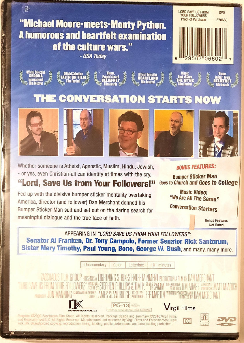 Lord, Save Us From Your Followers DVD (New, 2010, PG-13, Virgil Films)